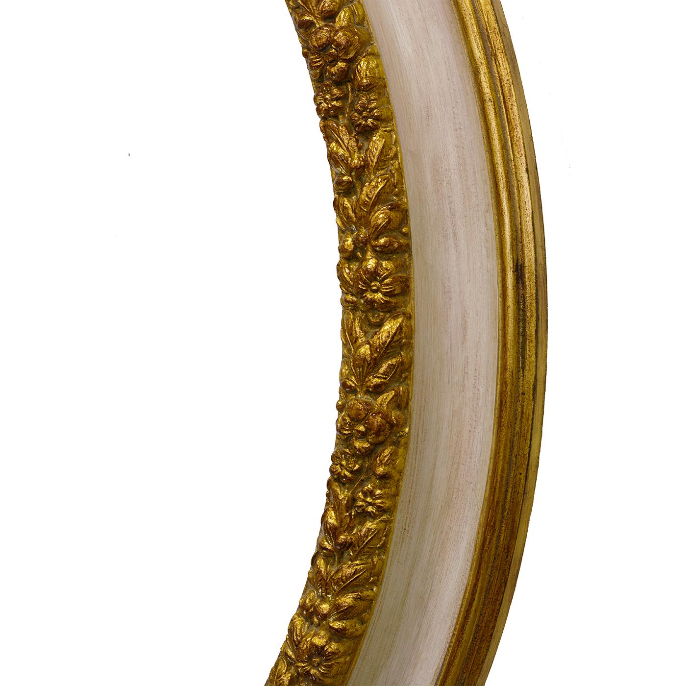Contemporary Gilded Ivory Mirror