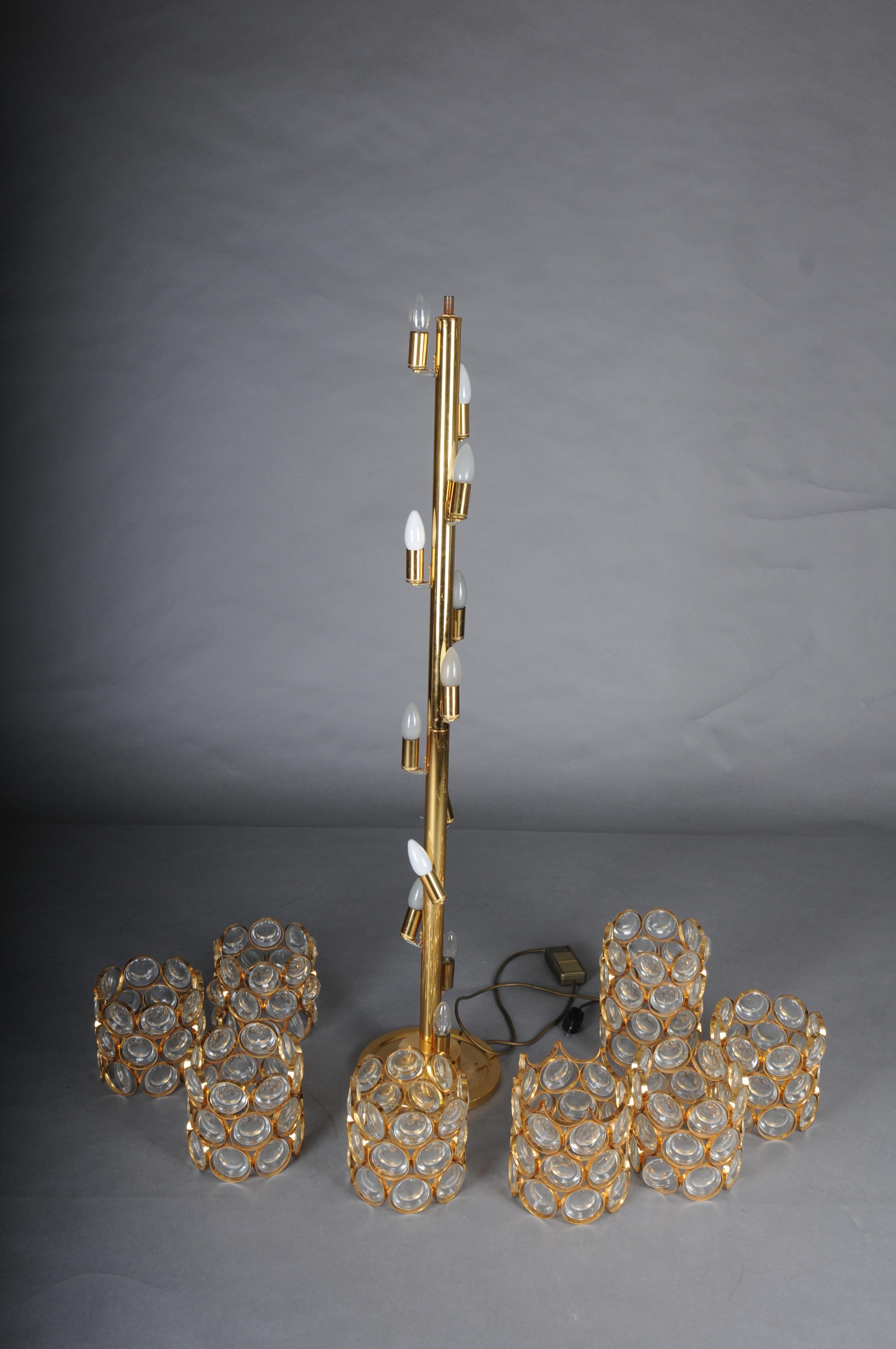 Lampadaire en Jewel doré dans le style de Sciolari, attribué à Palwa, Allemagne en vente 3