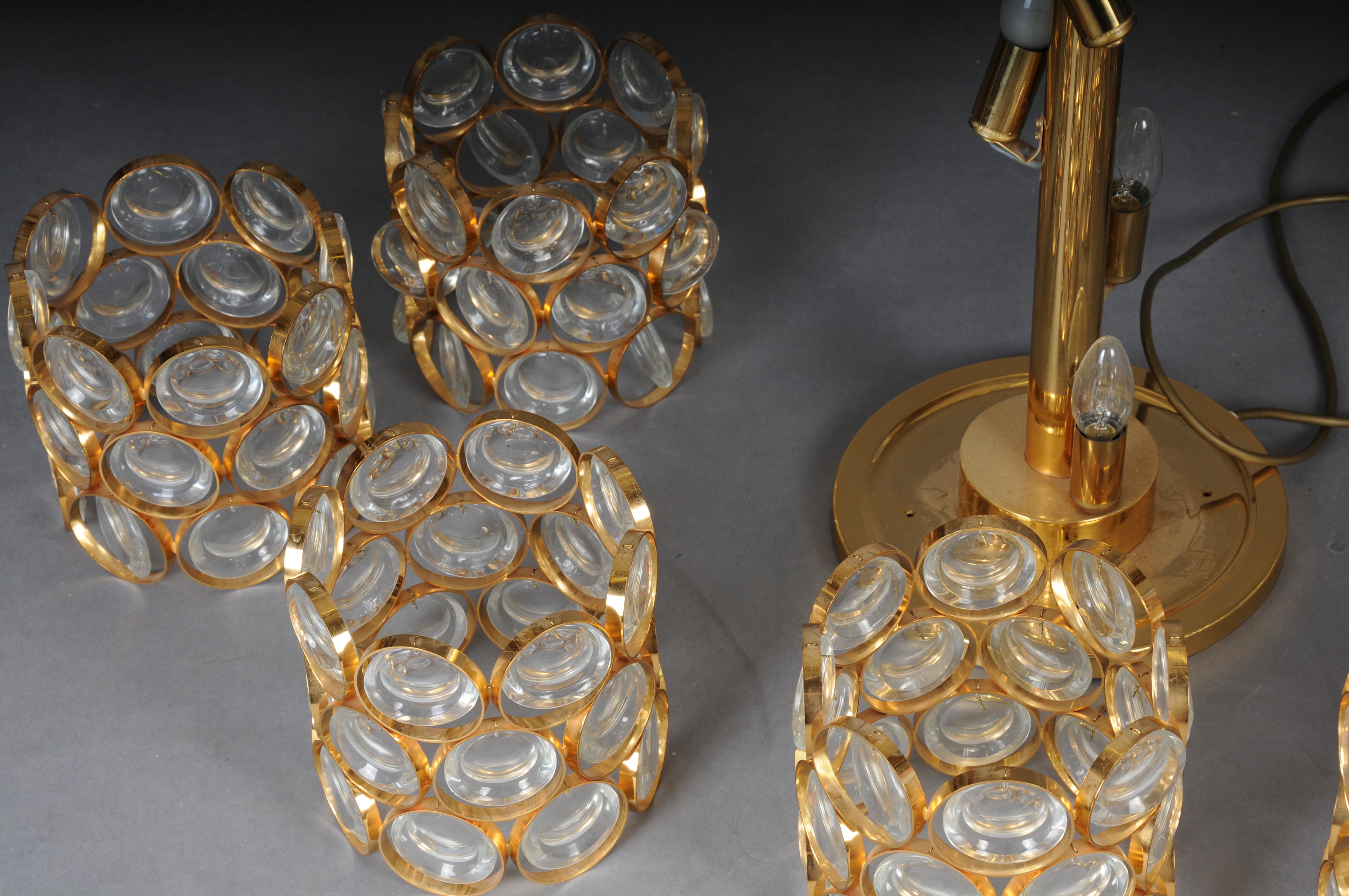 Lampadaire en Jewel doré dans le style de Sciolari, attribué à Palwa, Allemagne en vente 5