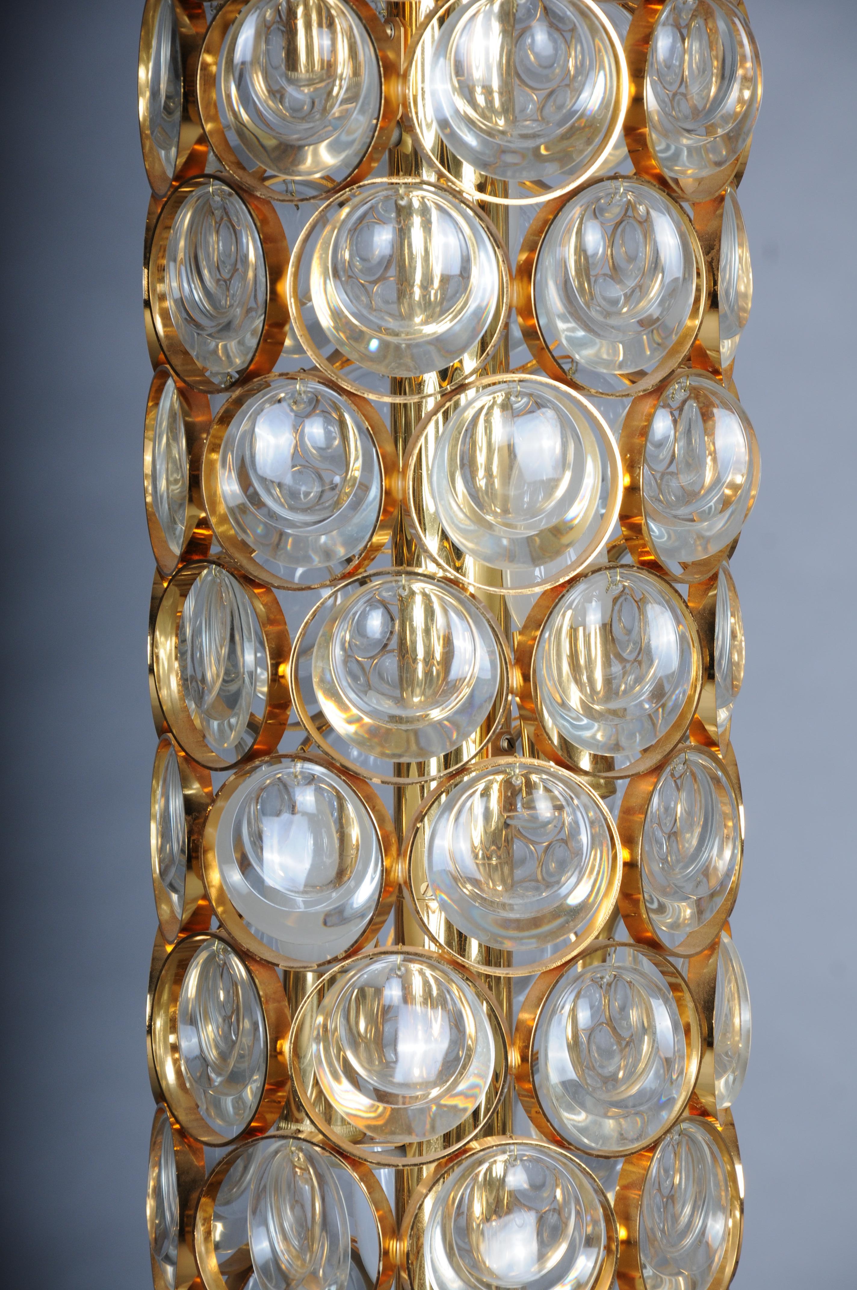 Lampadaire en Jewel doré dans le style de Sciolari, attribué à Palwa, Allemagne Bon état - En vente à Berlin, DE