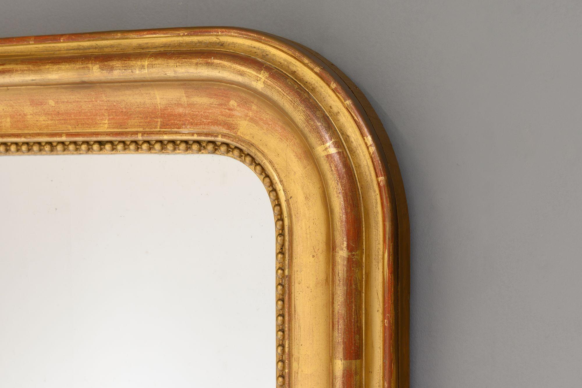 Louis Philippe with original plate and gilded finish. Circa 1880.

H 139cm x W 102cm x D 7cm