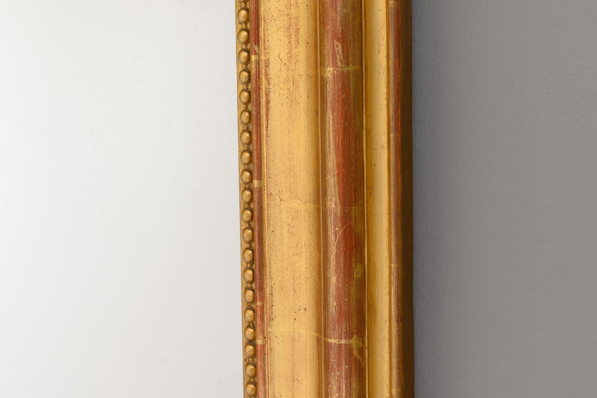 Gilded Louis Philippe Mirror In Good Condition For Sale In London, England