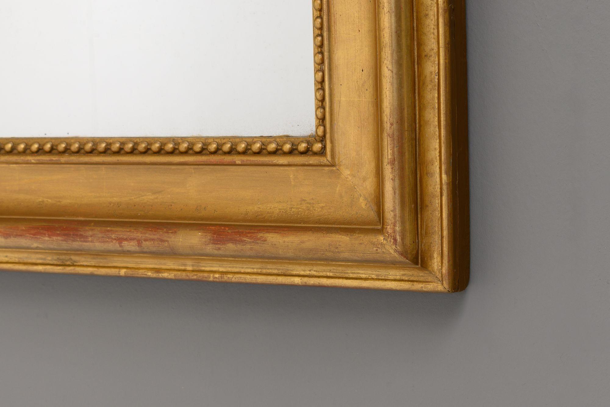Late 19th Century Gilded Louis Philippe Mirror For Sale