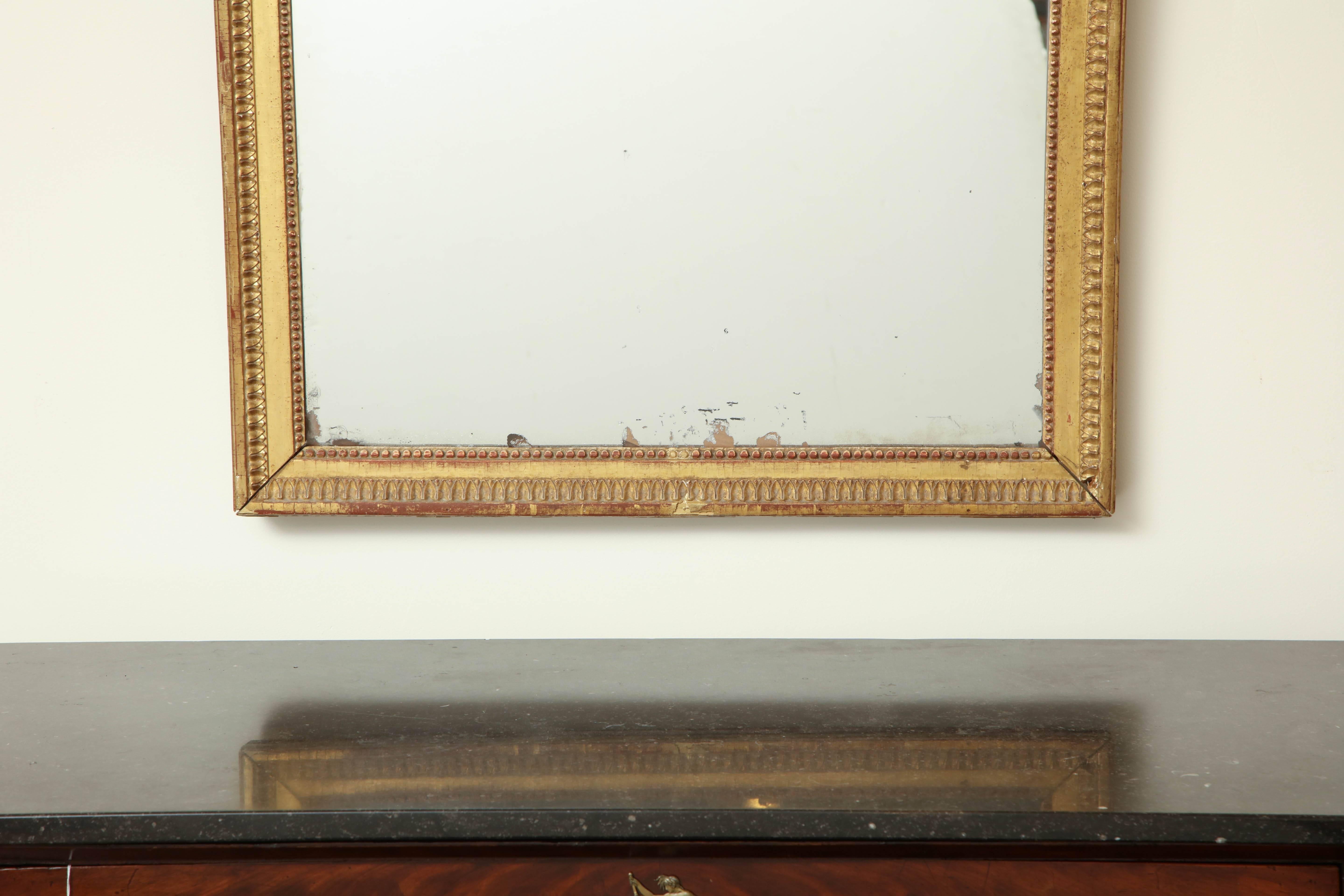French Gilded Louis XVI Mirror, circa 1780