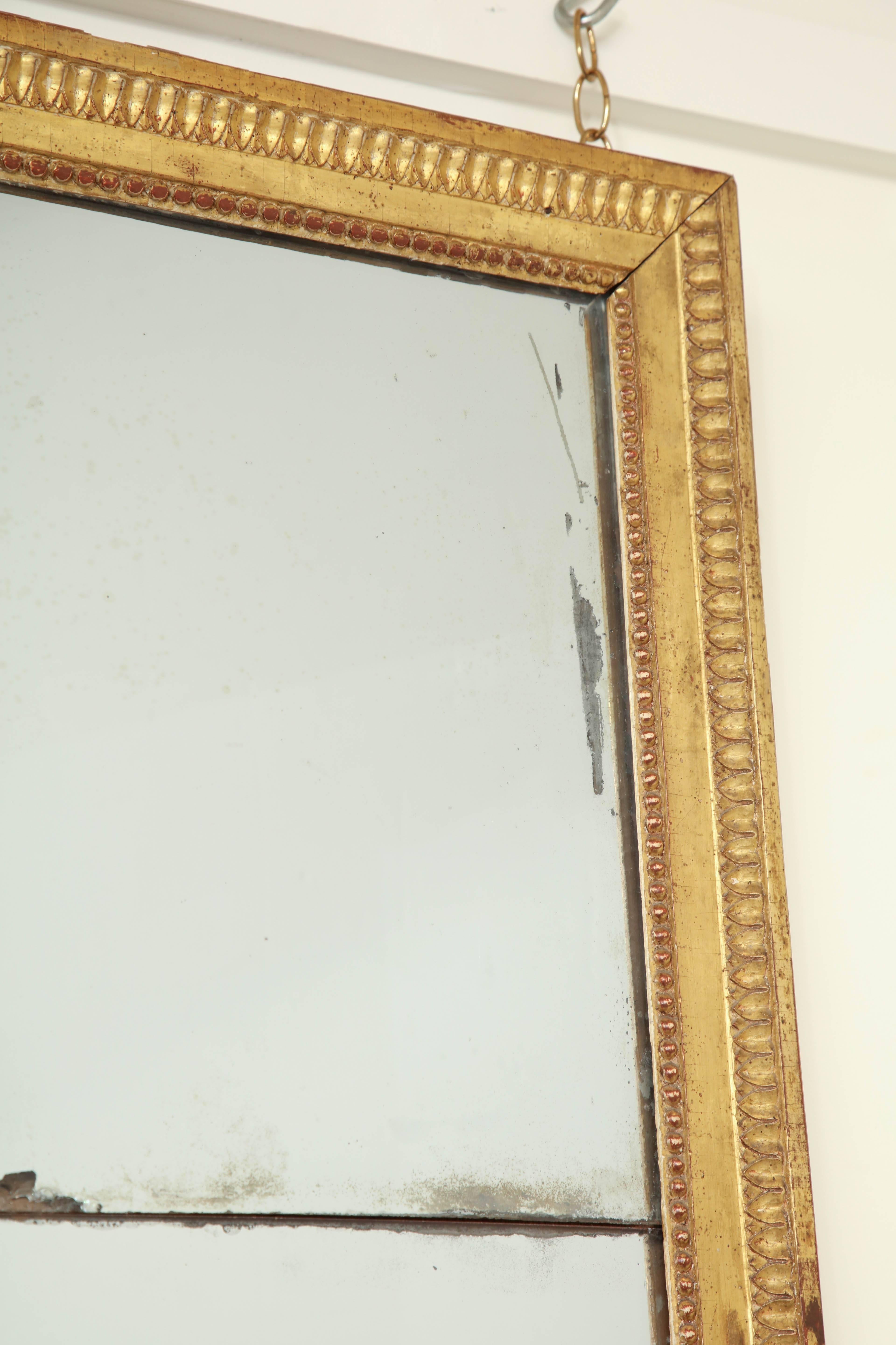 Gilded Louis XVI Mirror, circa 1780 1