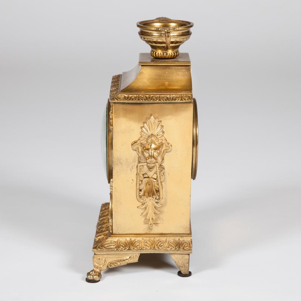 French Gilded Mantle Clock by Levassort of Paris