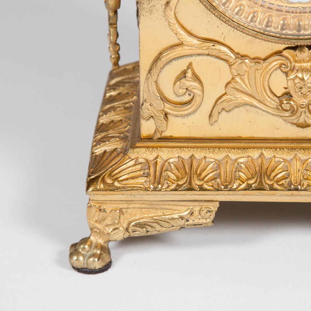 Gilded Mantle Clock by Levassort of Paris 1