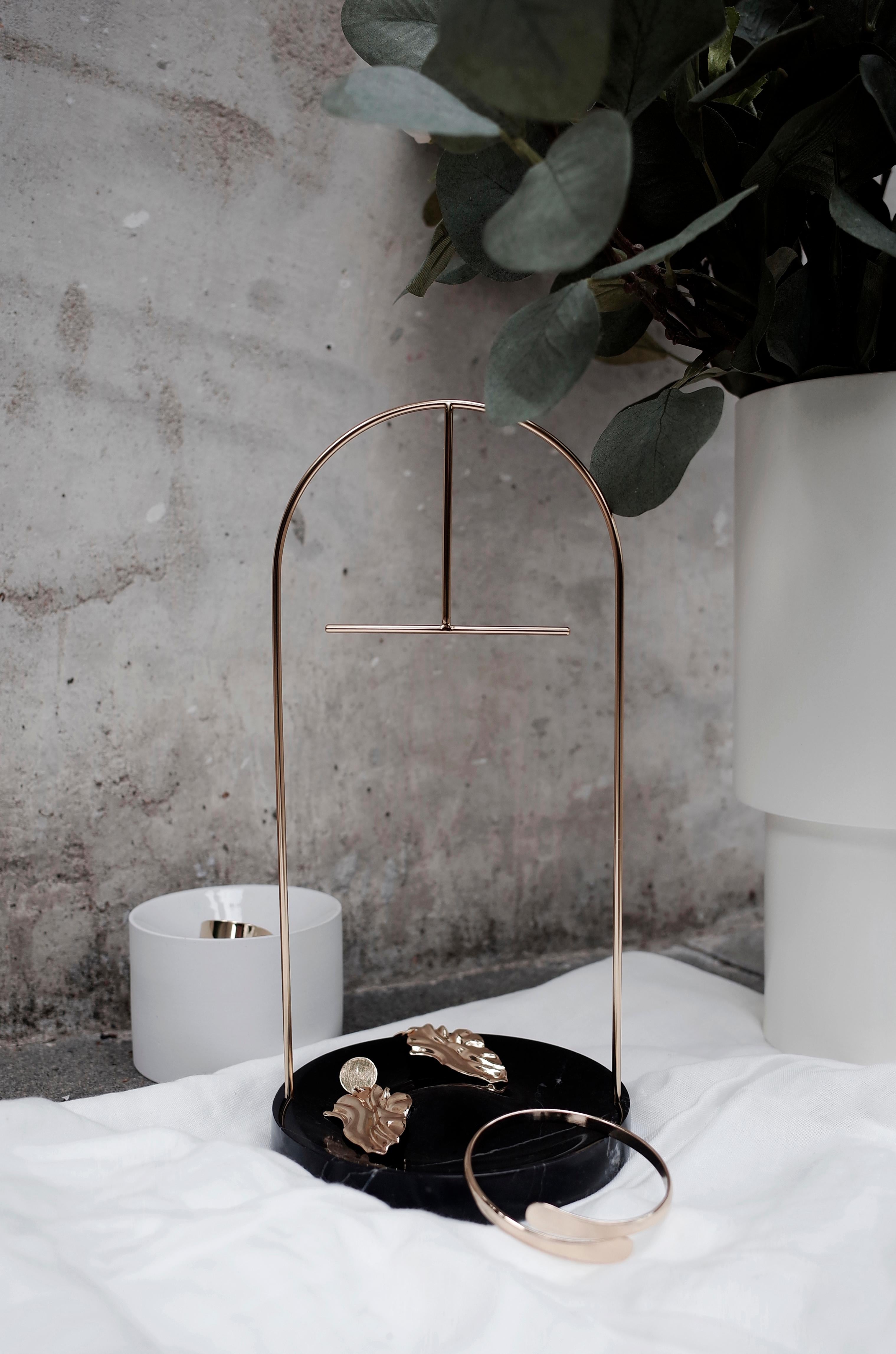 Asian Gilded Marble Jewellery Stand For Sale