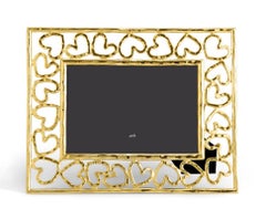 Gilded Metal Heart Photo Frame, Small Model.