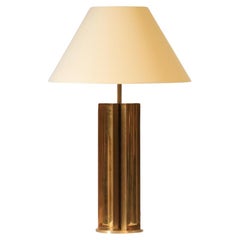 Retro Gilded metal table lamp from the 50's