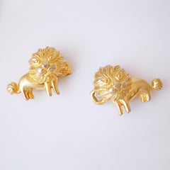 Boucle de ceinture en forme de lion doré, style milieu du siècle, par Mimi di Niscemi, 1970