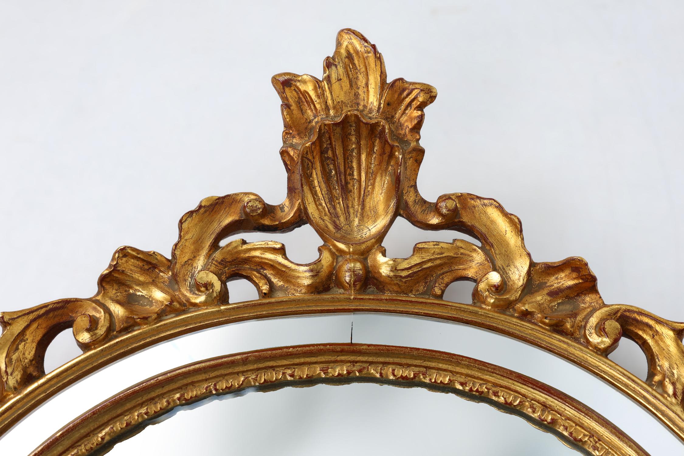 Vergoldeter Spiegel von Deknudt Belgien im Stil Louis XV (Louis XV.)