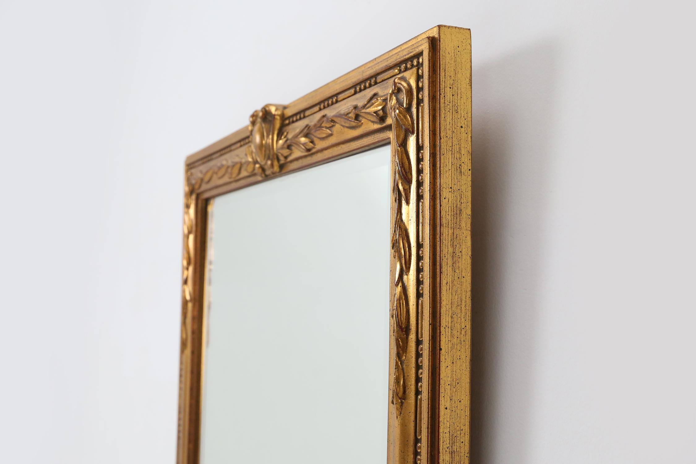Romantic Gilded Mirror, Ca.1970 For Sale