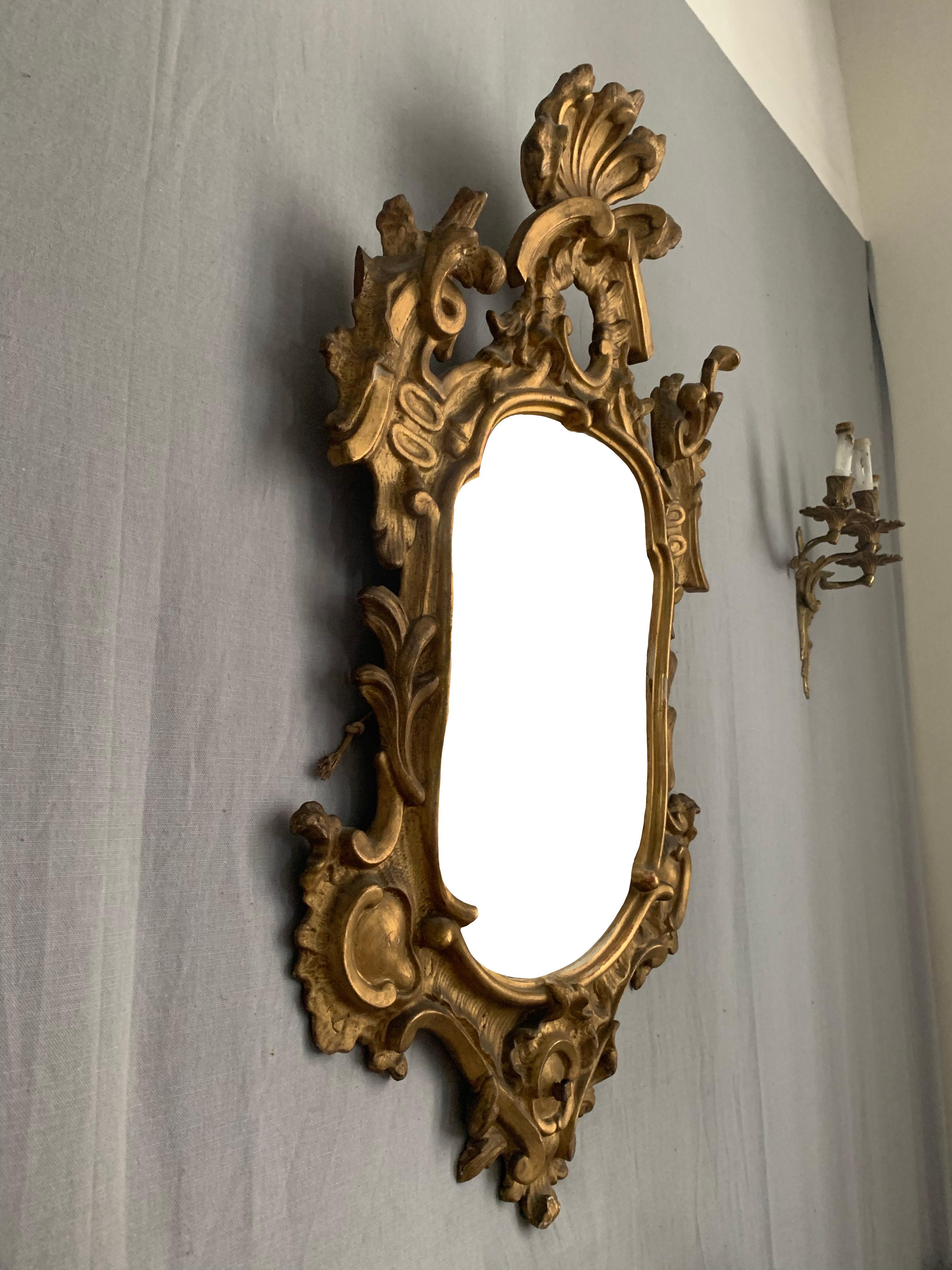French Gilded Mirror Regency Style 19th Century For Sale