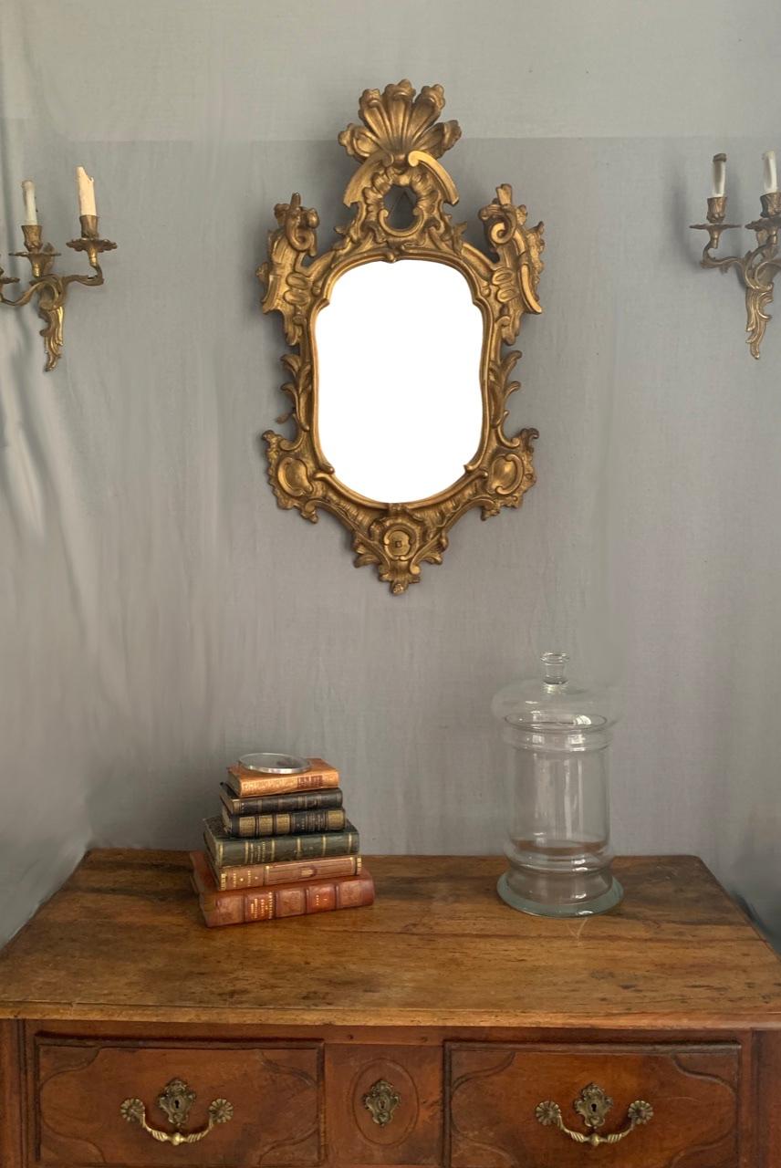 XIXe siècle Miroir doré style Régence 19ème siècle en vente