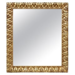 Espejo dorado con decoración de hojas de acanto, inspiración italiana del siglo XVII