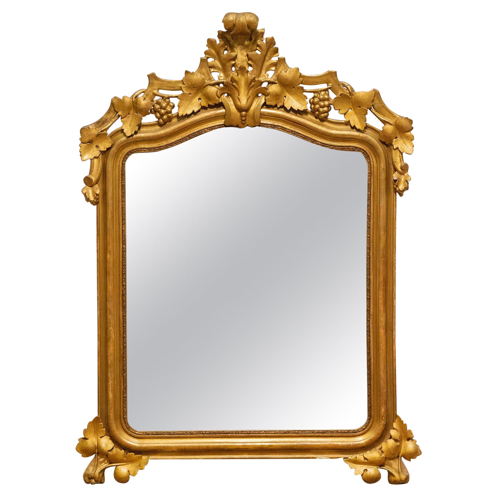 Gilded Mirror with Grapes