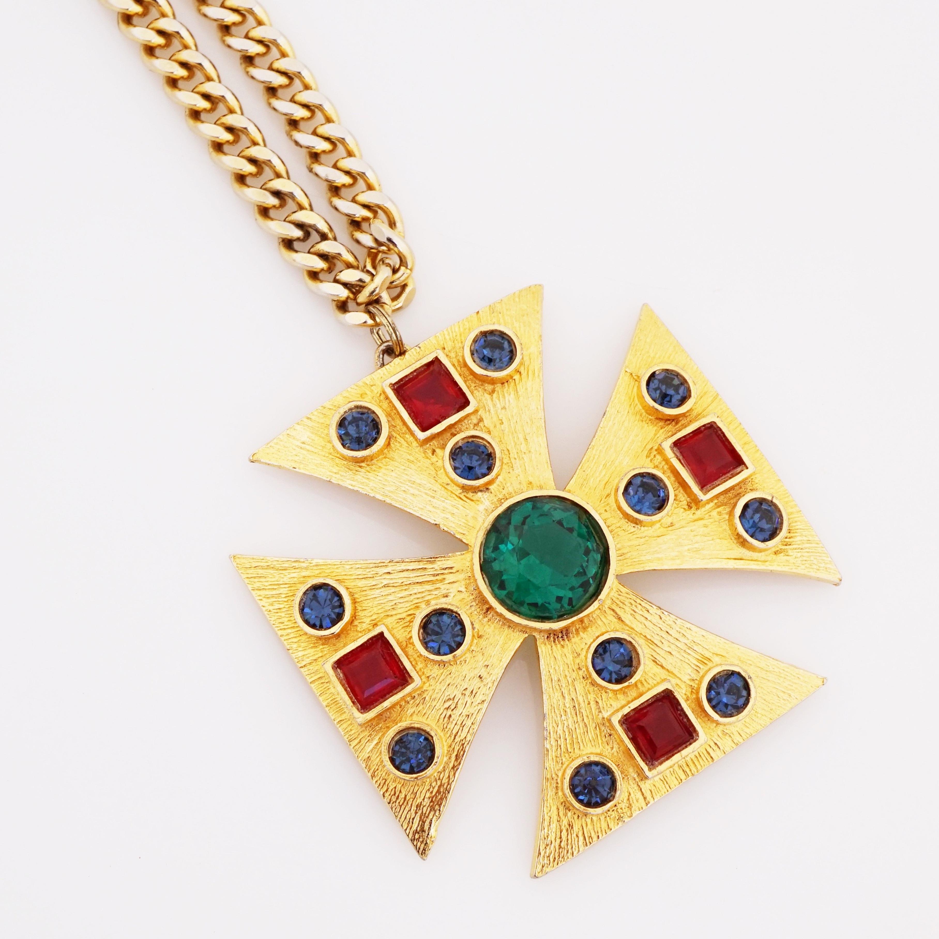 gold maltese cross necklace