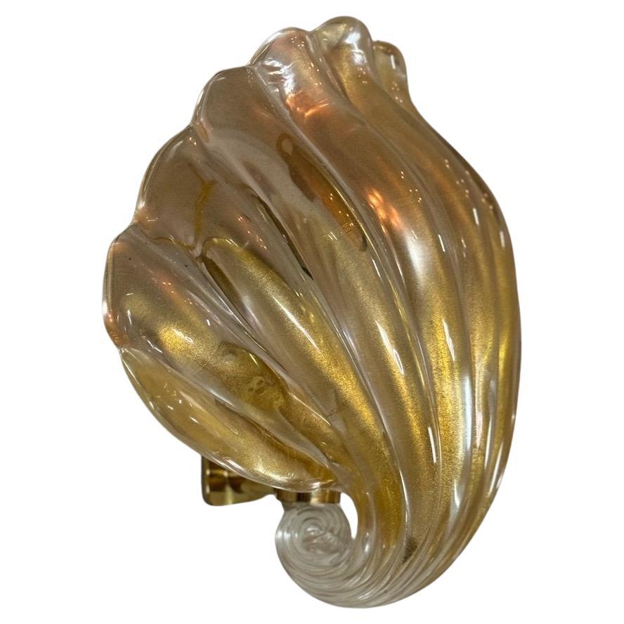 Vergoldetes Murano-Glas Venezianische Wandleuchte Um 1980