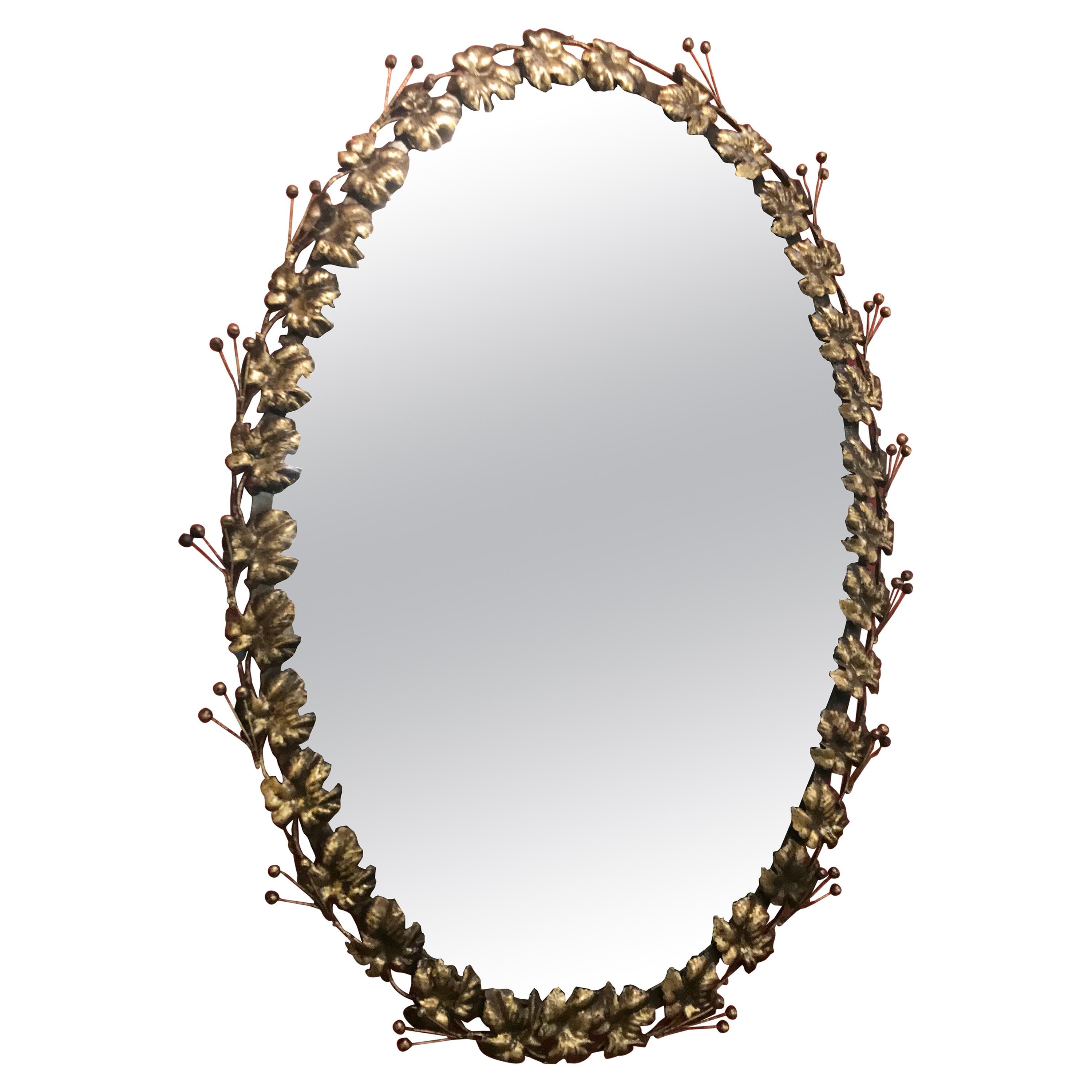 Gilded Oval Mirror