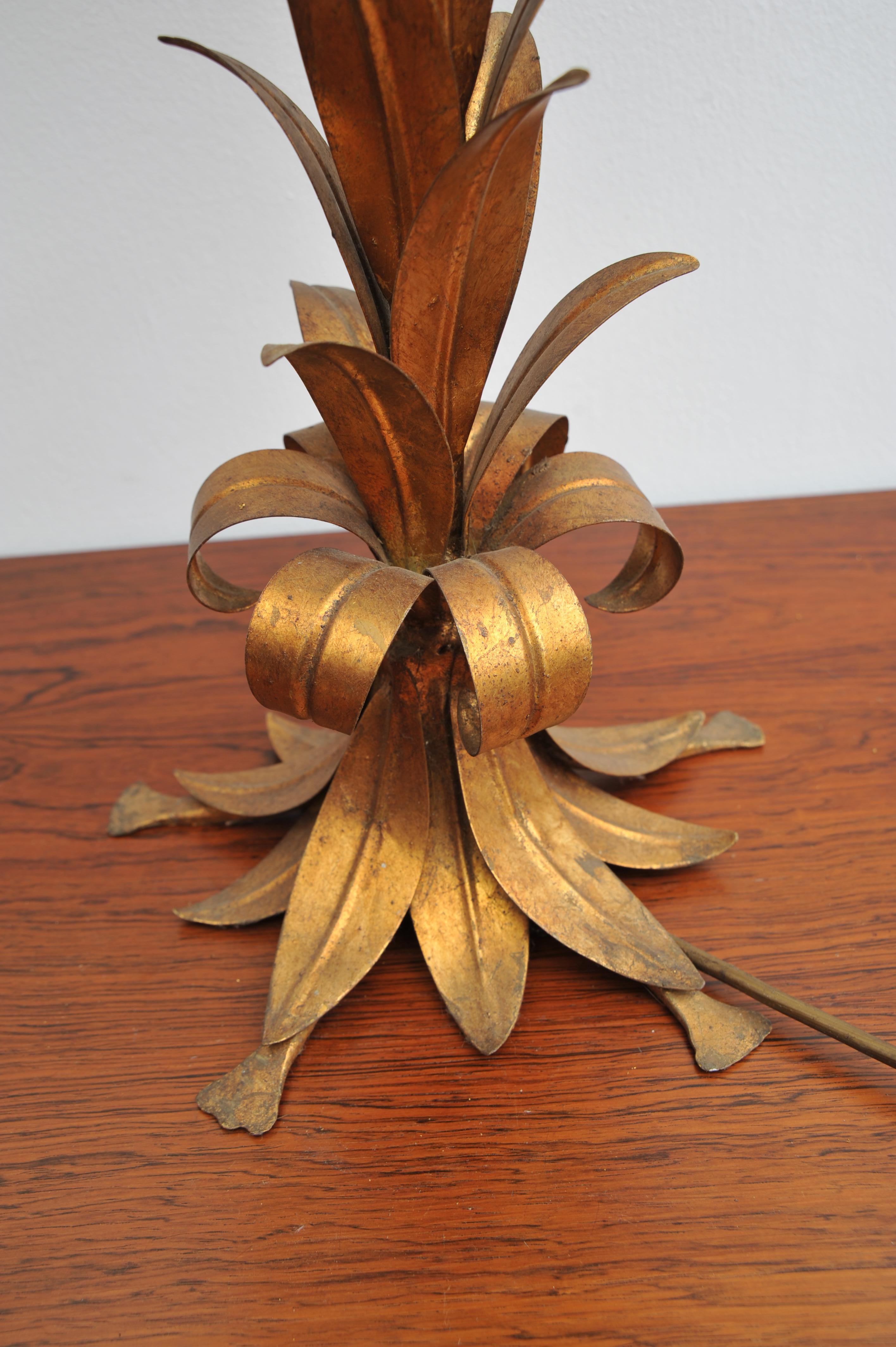 Lampe de table en forme de palmier doré par Hans Kögl (1970) en vente 8