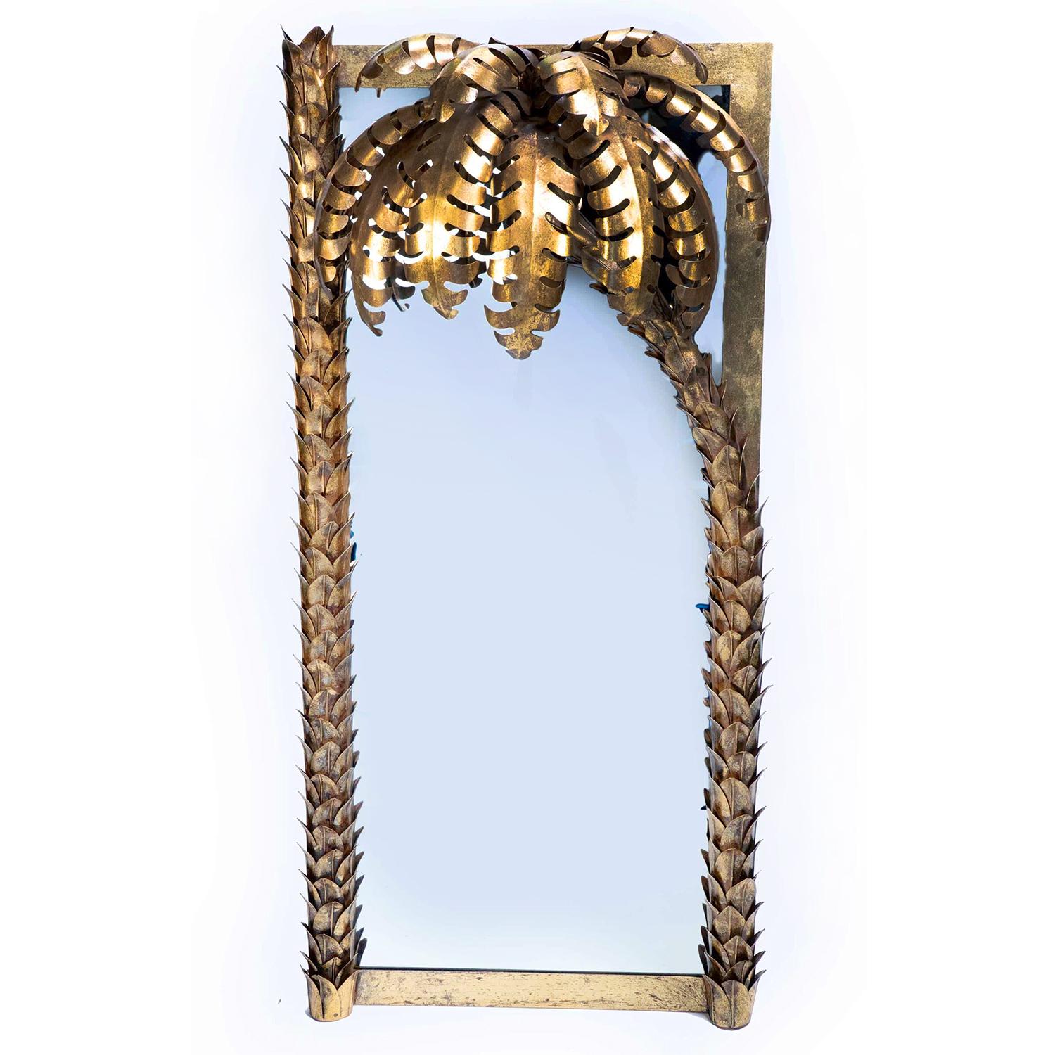 Gilded Palmer Set of 2 Mirror In New Condition For Sale In Paris, FR