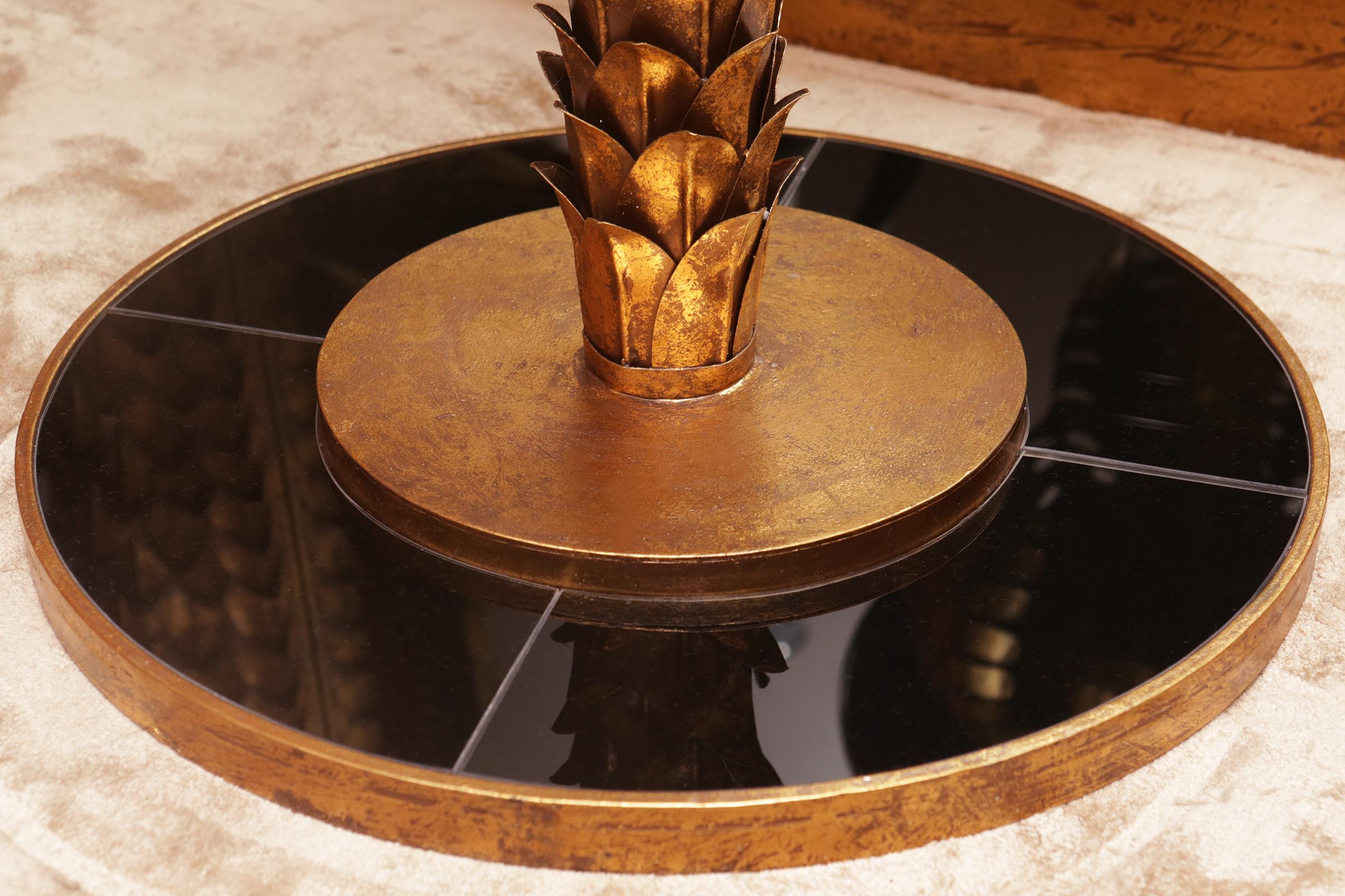 Gilded Palmer Side Table For Sale 3