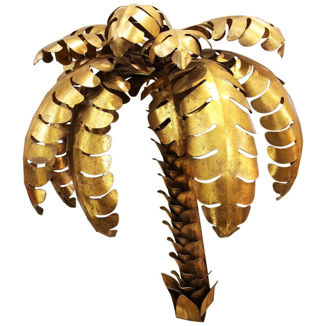 Lampada da parete Palmer dorata in finitura oro in vendita