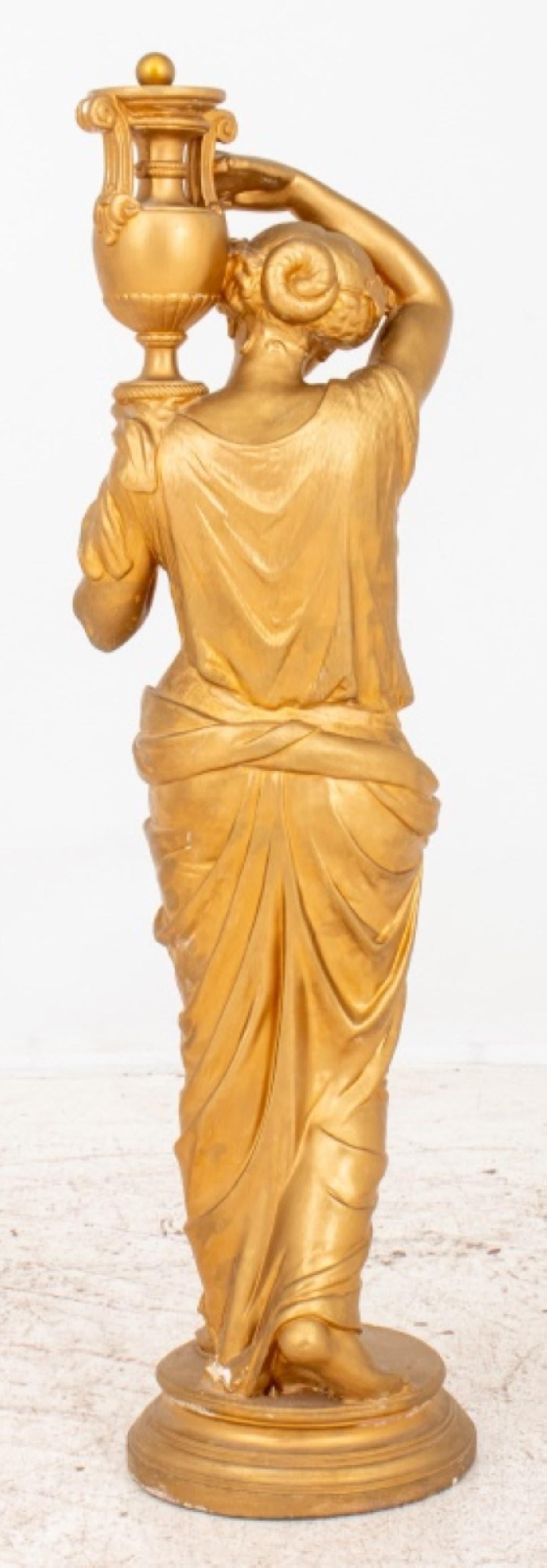 Gilded Plaster Statue, Possibly Hebe For Sale 1