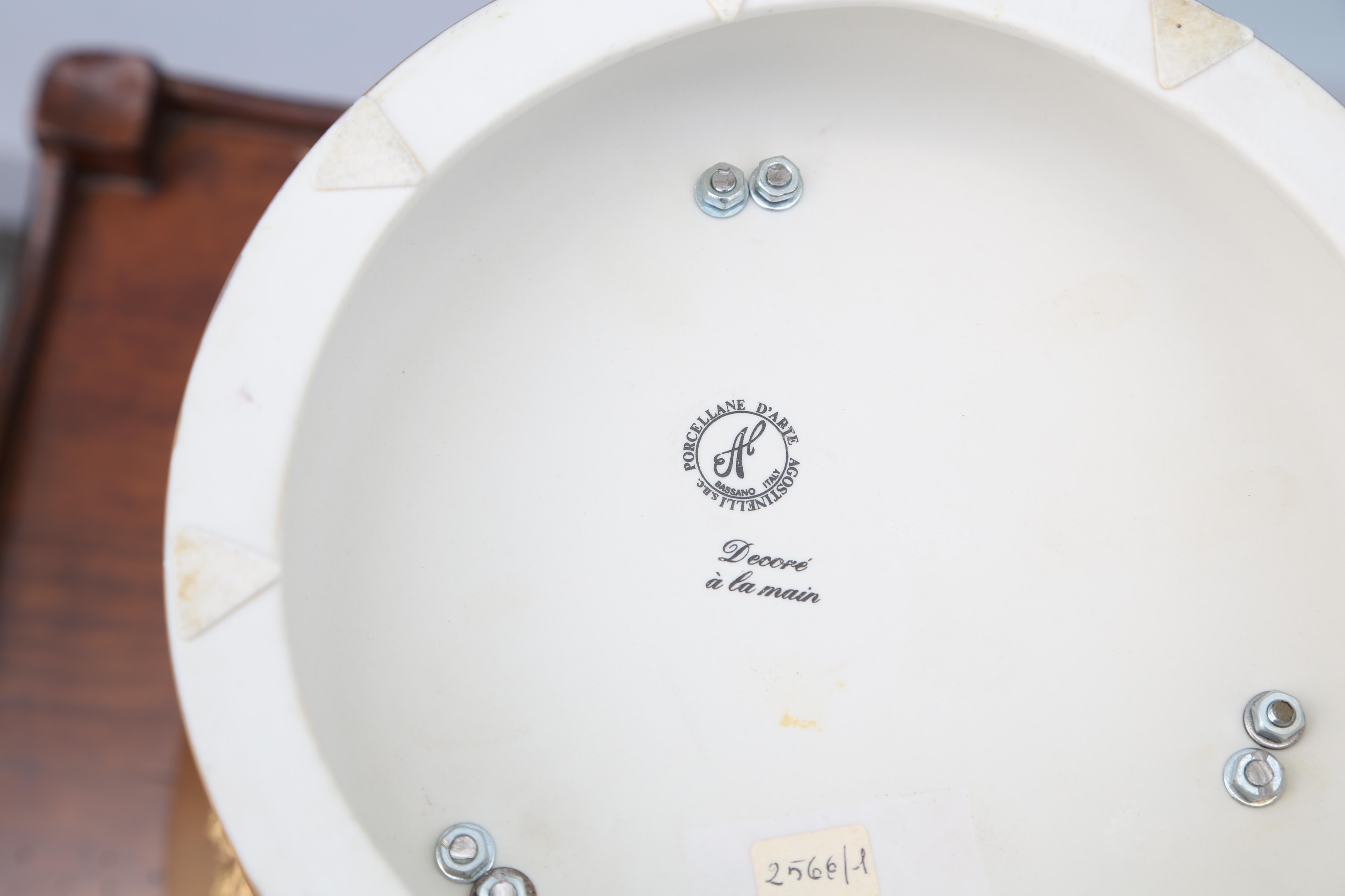 Gilded Porcelain Italian Centerpiece For Sale 3