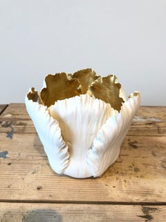 Gilded Porcelain Tulip Votive