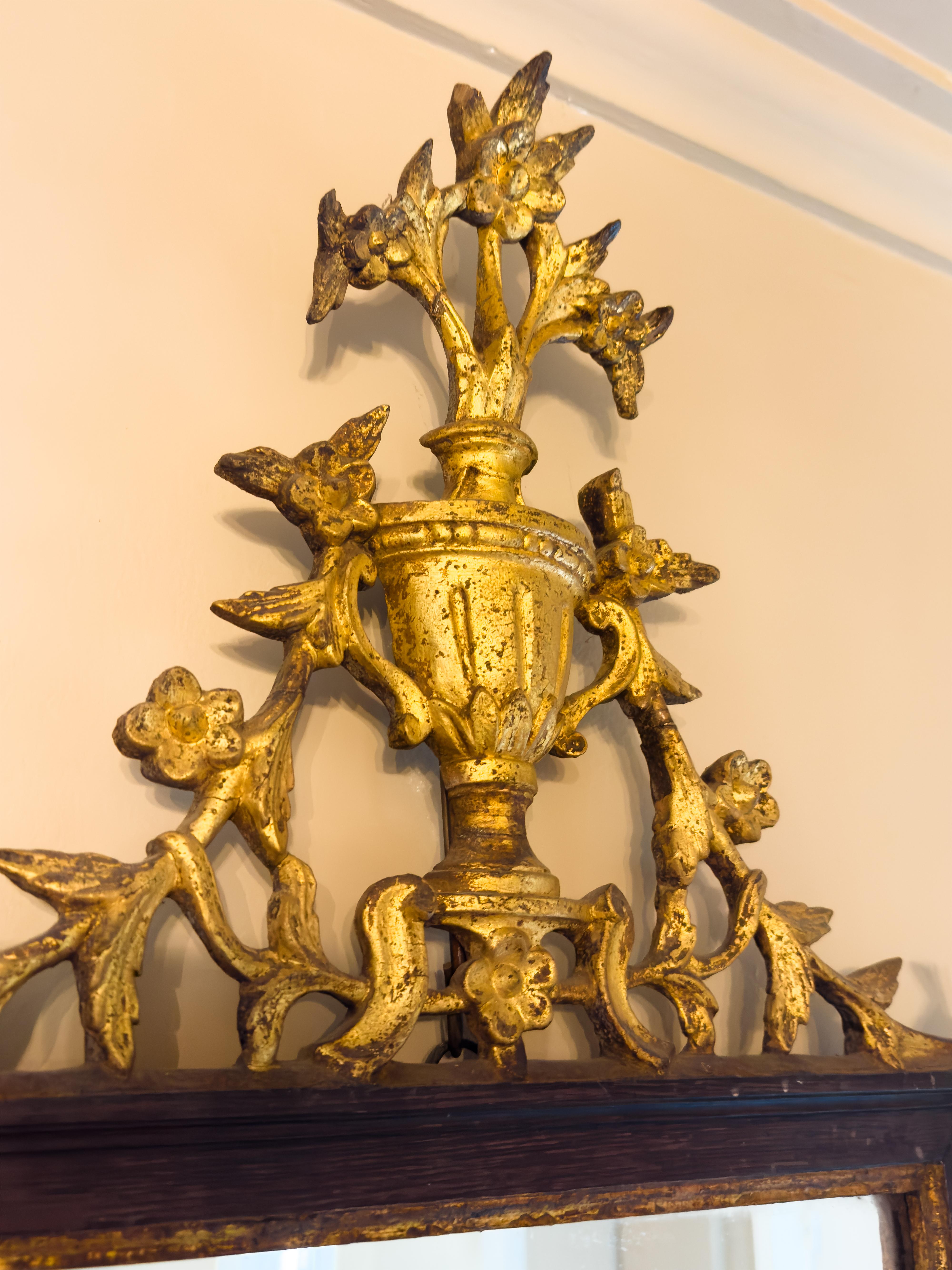 Doré Miroir baroque portugais doré, XVIIIe siècle en vente