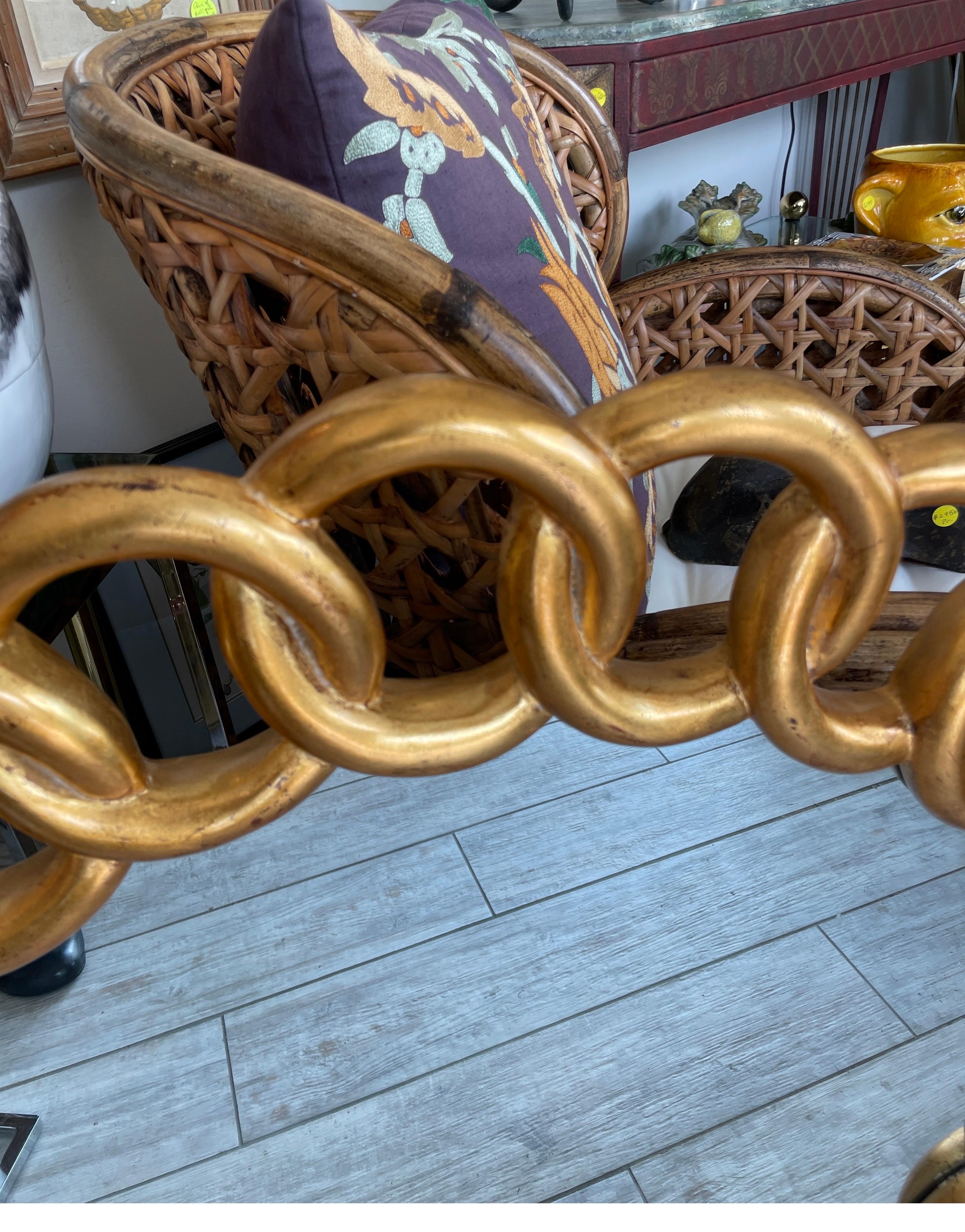 Américain Miroir Pretzel doré de Dauphine Mirror Co. en vente