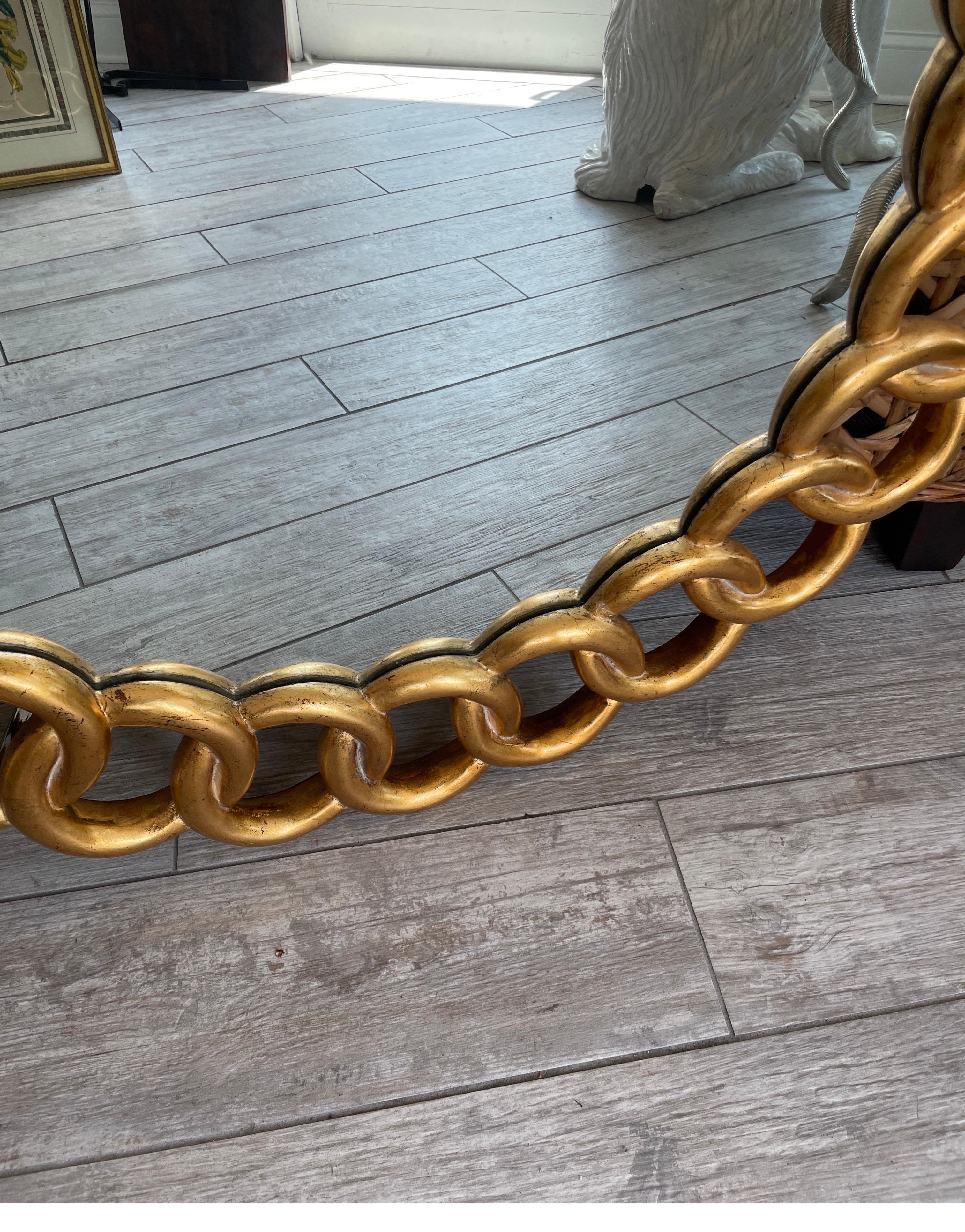 20ième siècle Miroir Pretzel doré de Dauphine Mirror Co. en vente