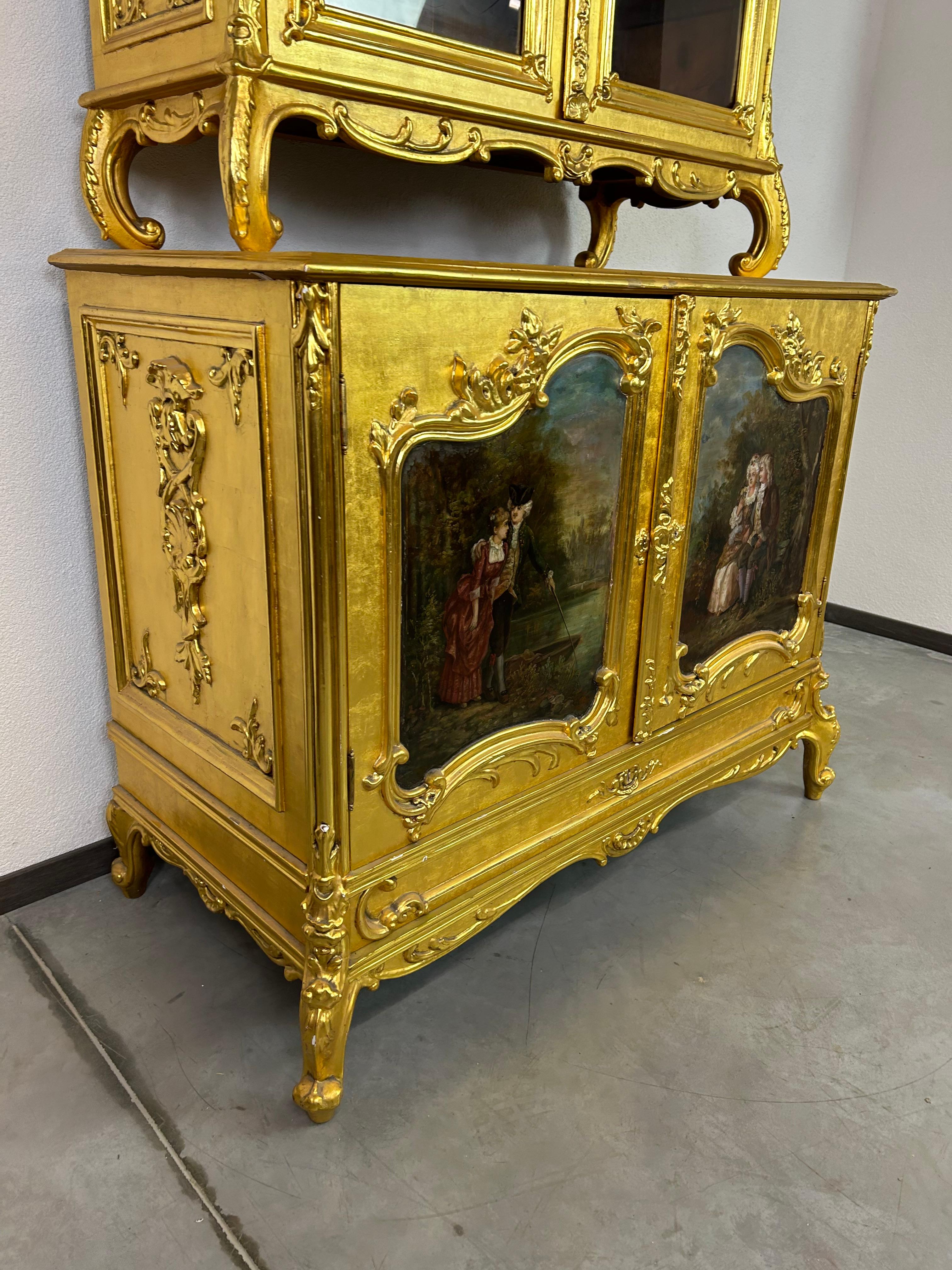Gilded Rococo sideboard 18th century For Sale 4