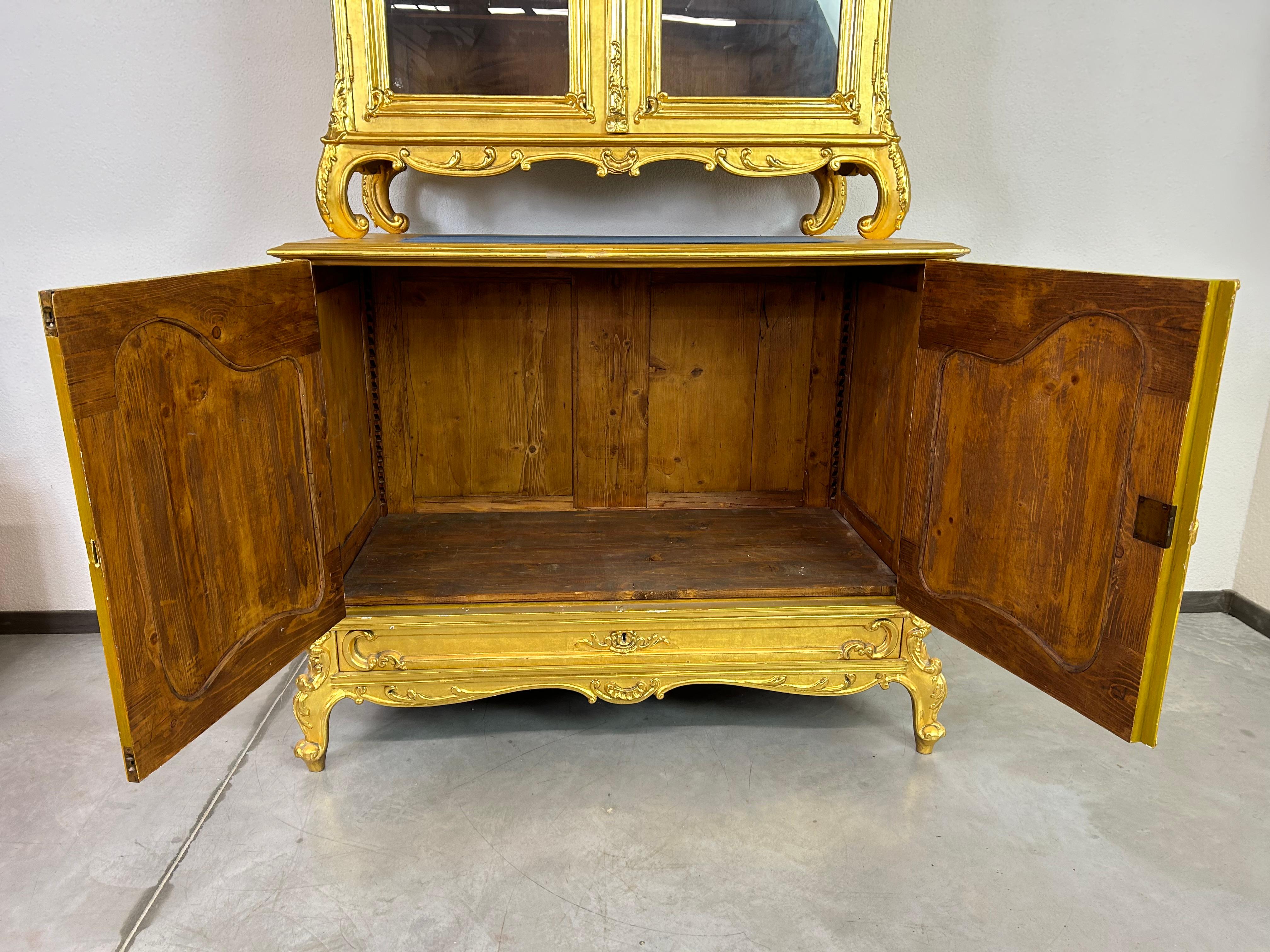 Gilded Rococo sideboard 18th century For Sale 12