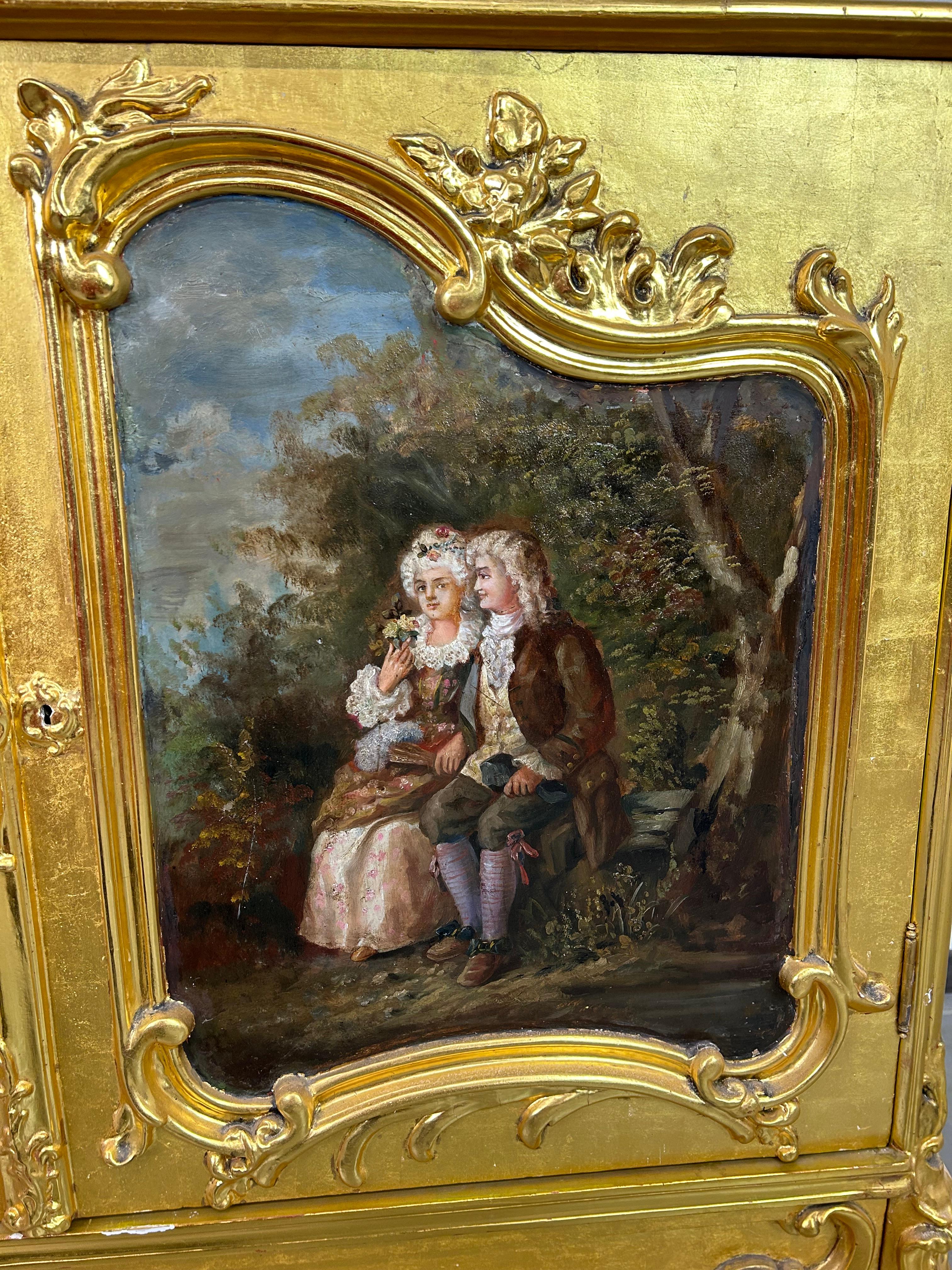 Credenza rococò dorata del XVIII secolo In condizioni buone in vendita a Banská Štiavnica, SK