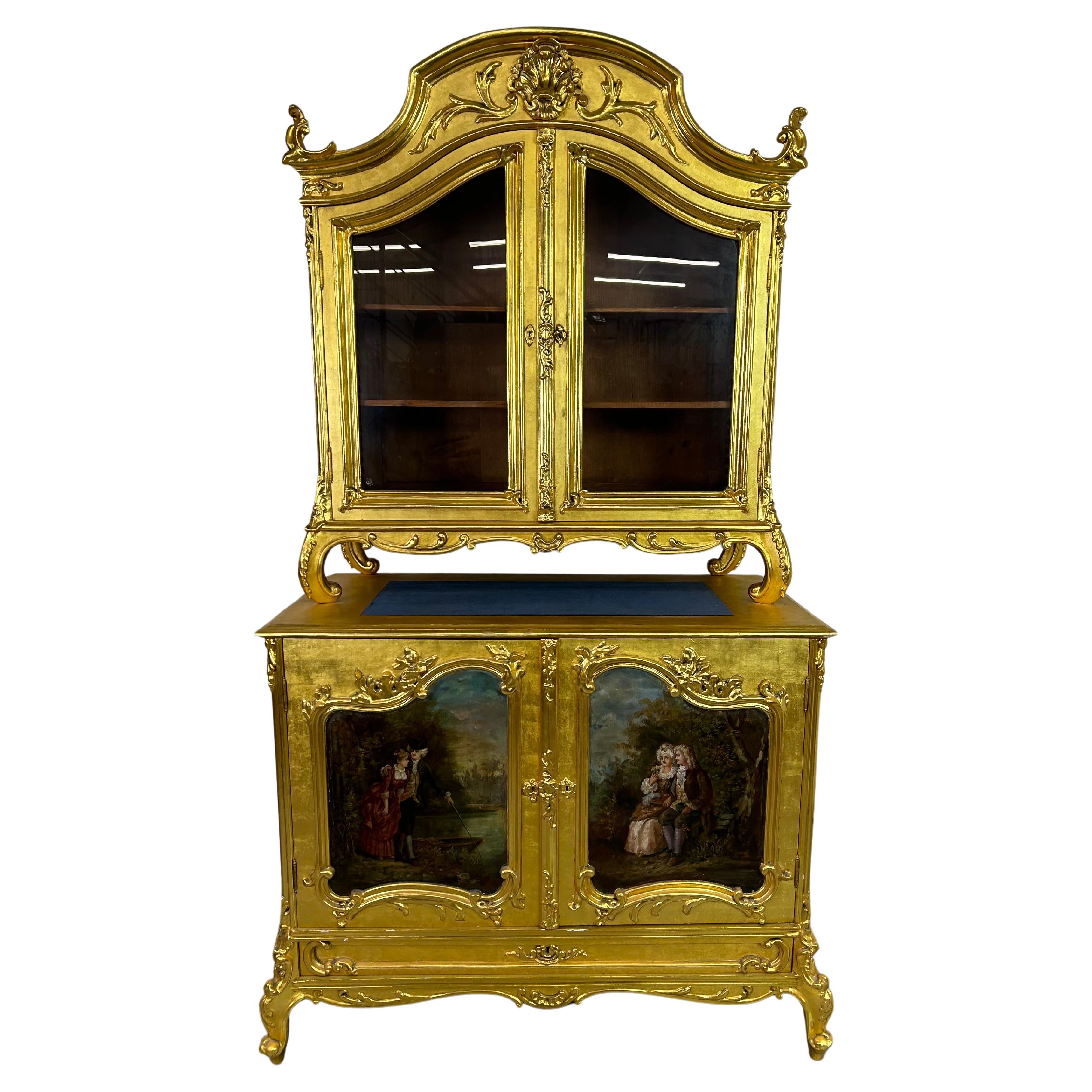 Gilded Rococo sideboard 18th century For Sale