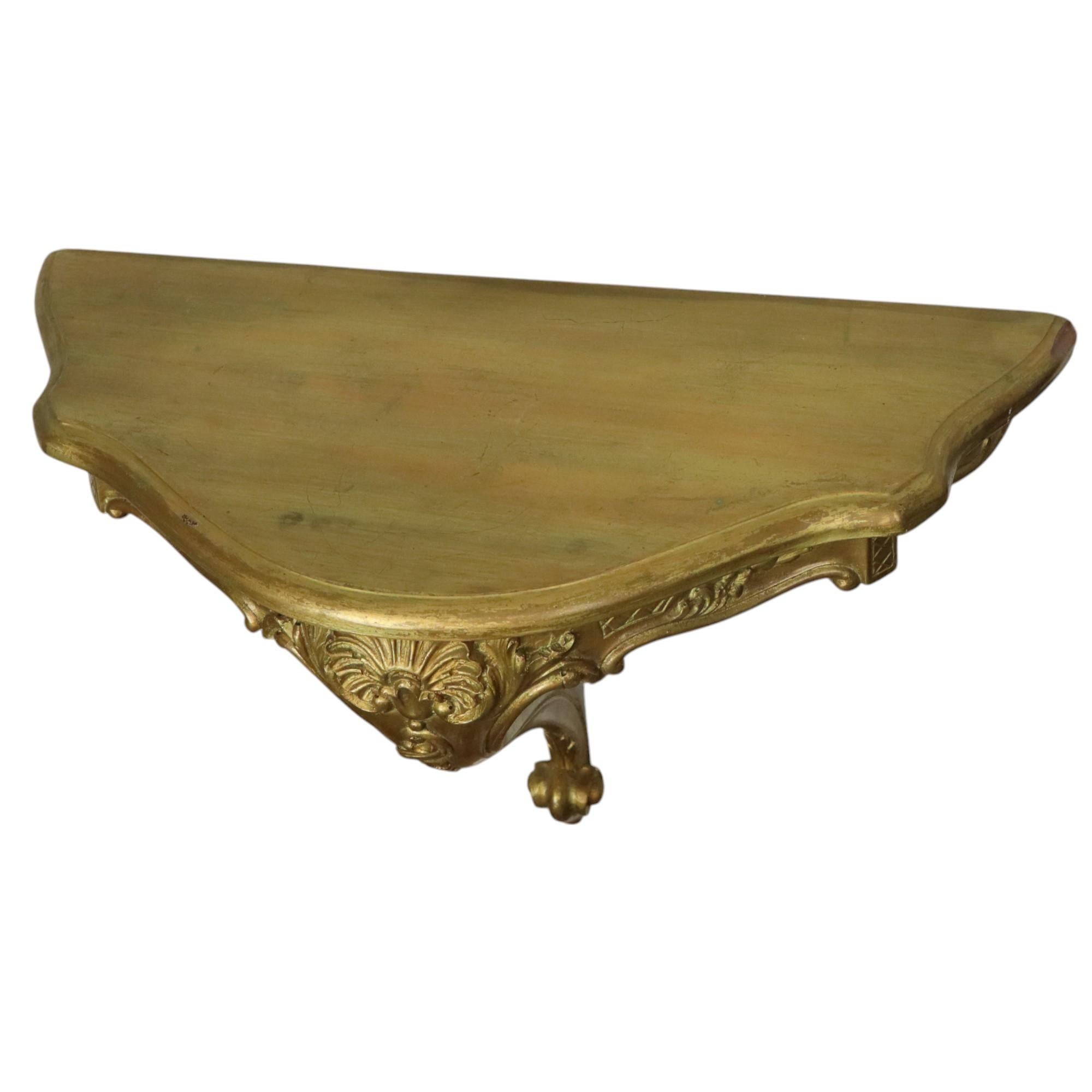 Gilded Rococo Style Mirror With Console Acanthus France For Sale 3