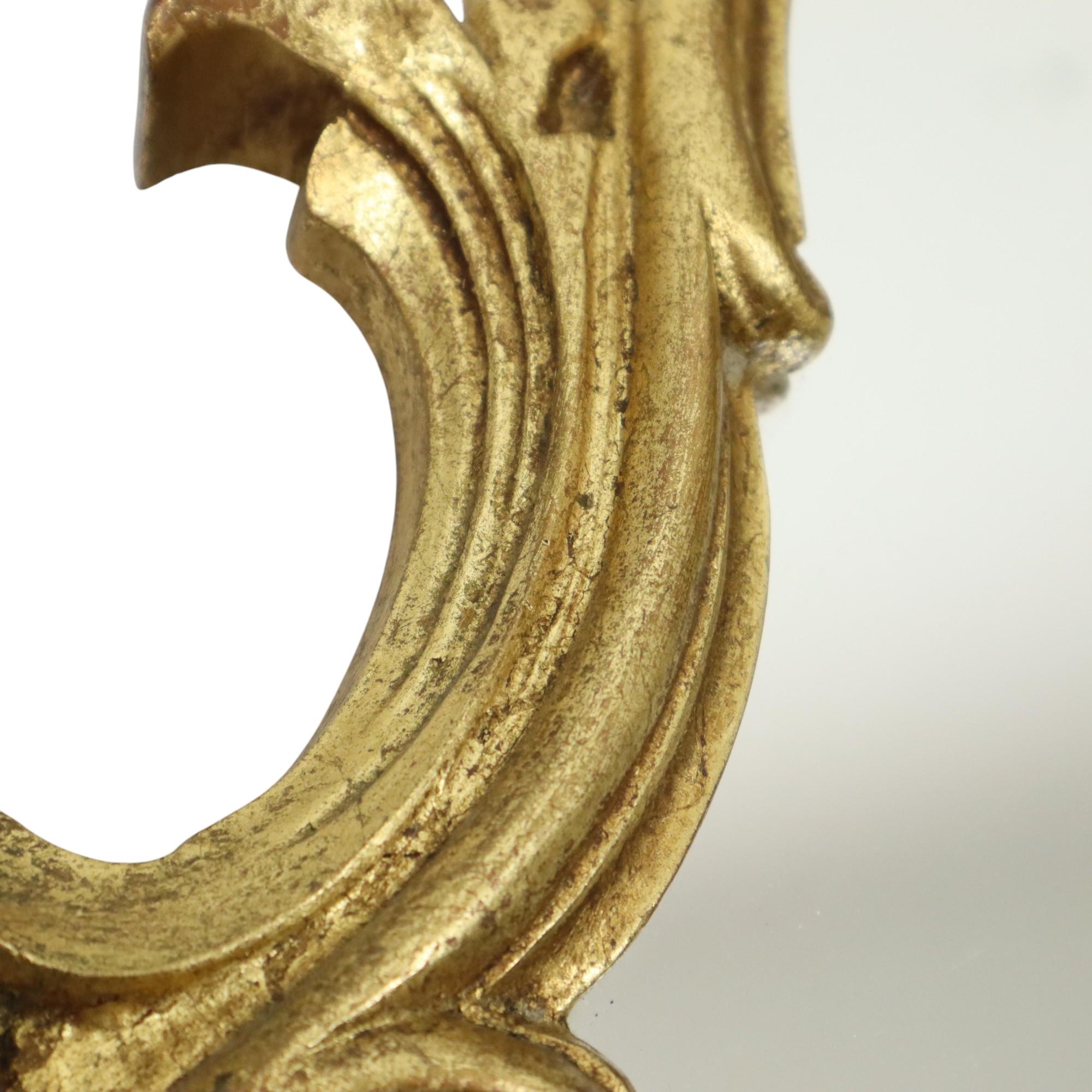 Gilded Rococo Style Mirror With Console Acanthus France For Sale 6