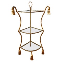 Gilded Rope & Tassel Corver Etagere