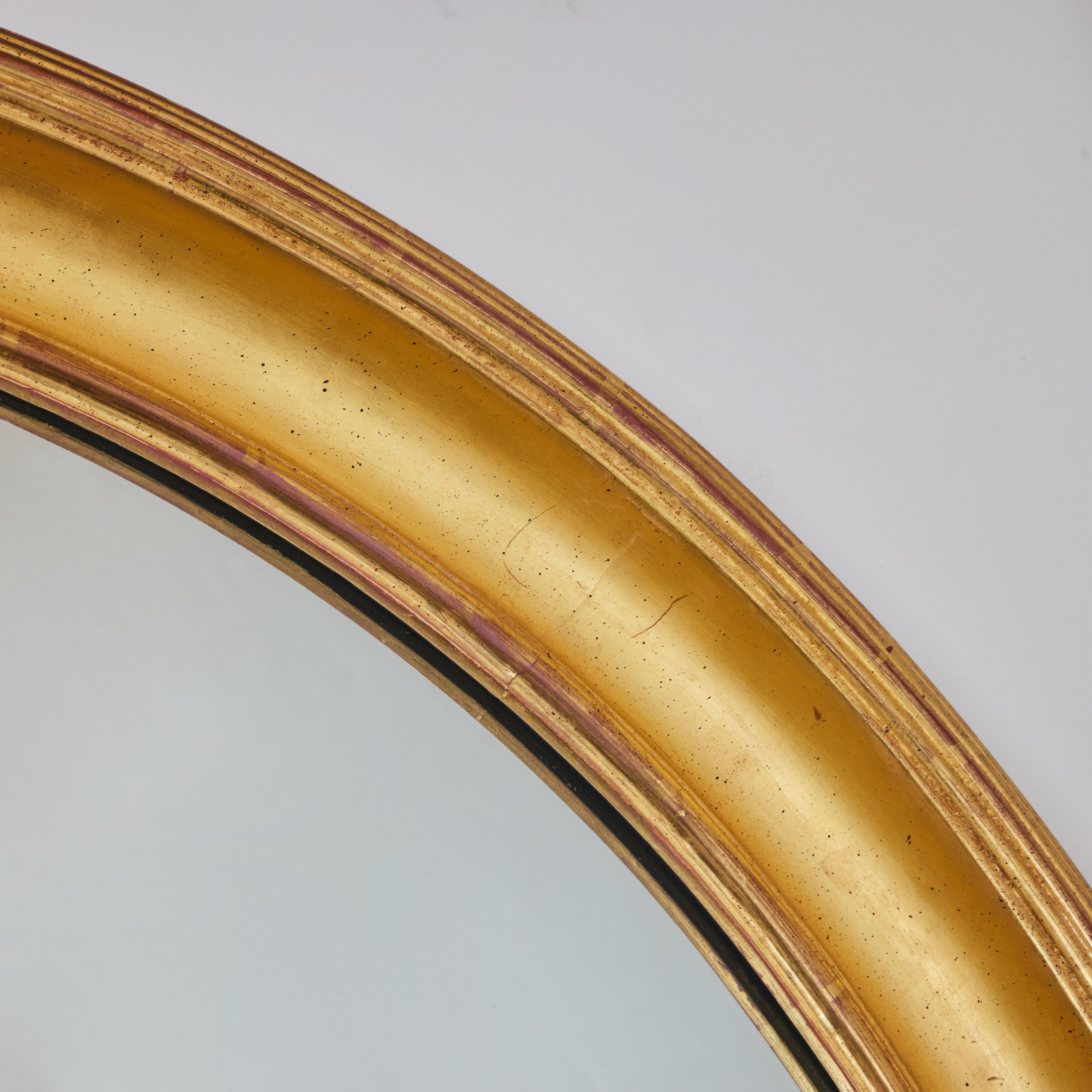 Hand-Carved Gilded Round Mirrors   Sold Separately For Sale