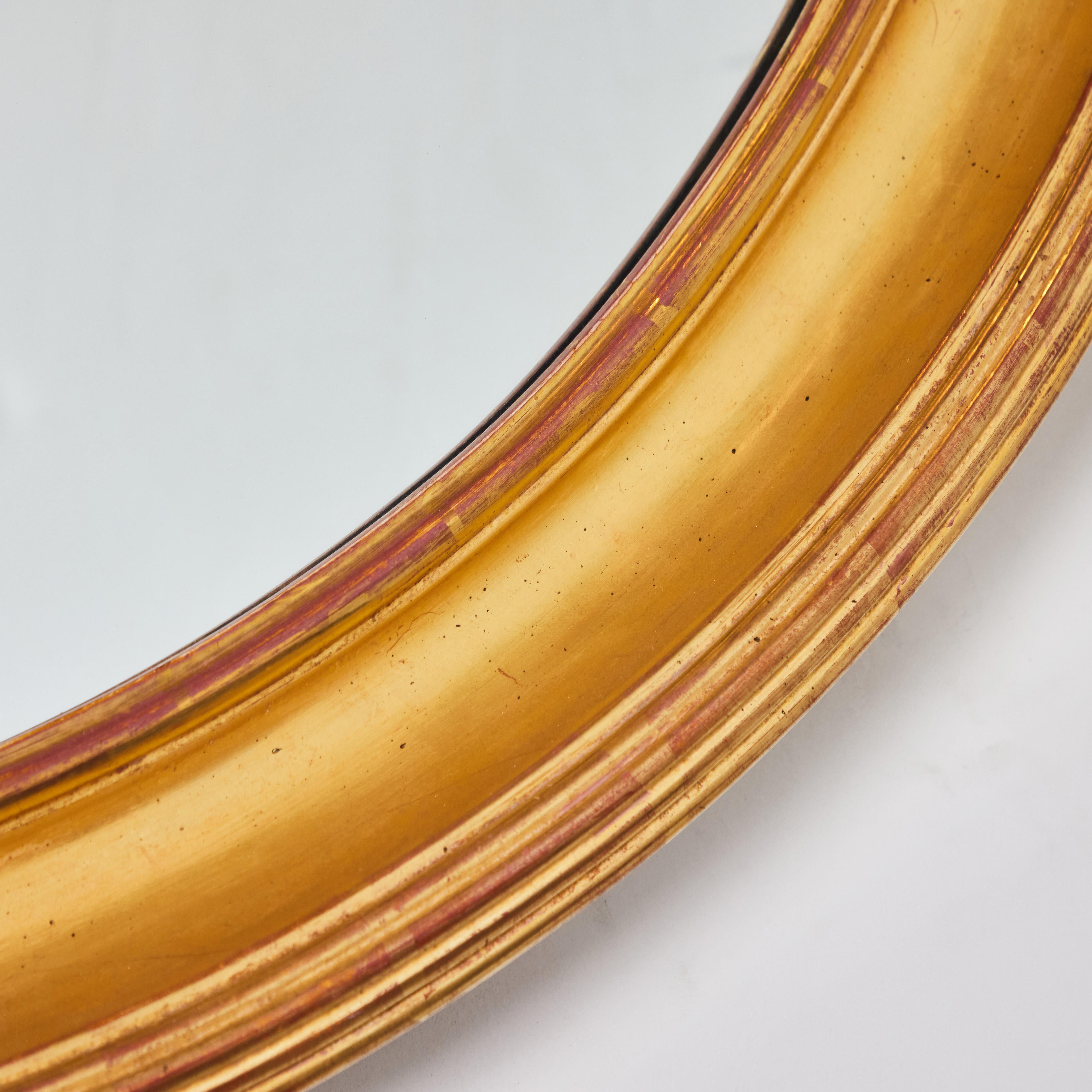 20ième siècle Miroirs ronds dorés   Vendu séparément en vente