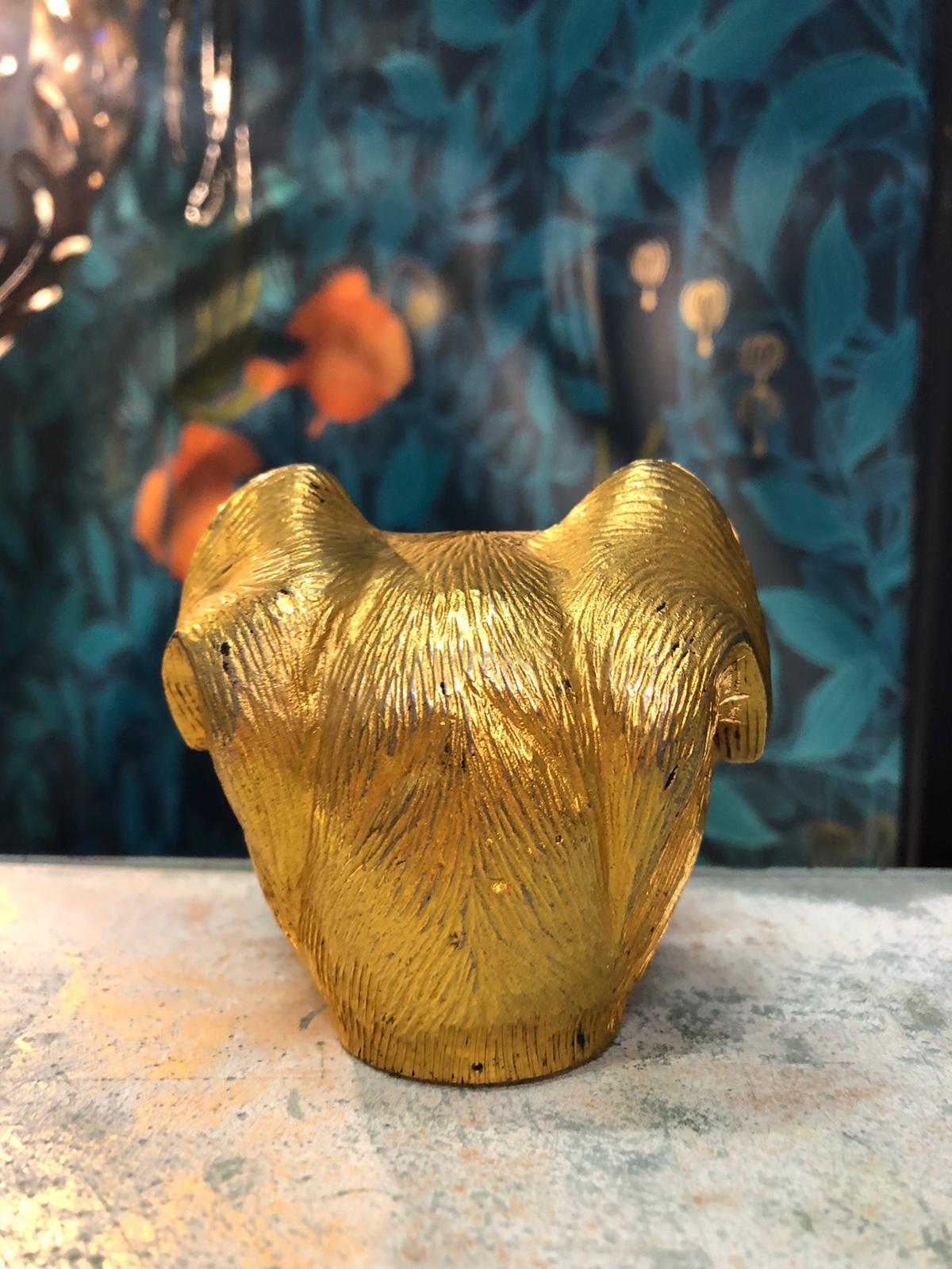Gilded Sculpture of a Pug 