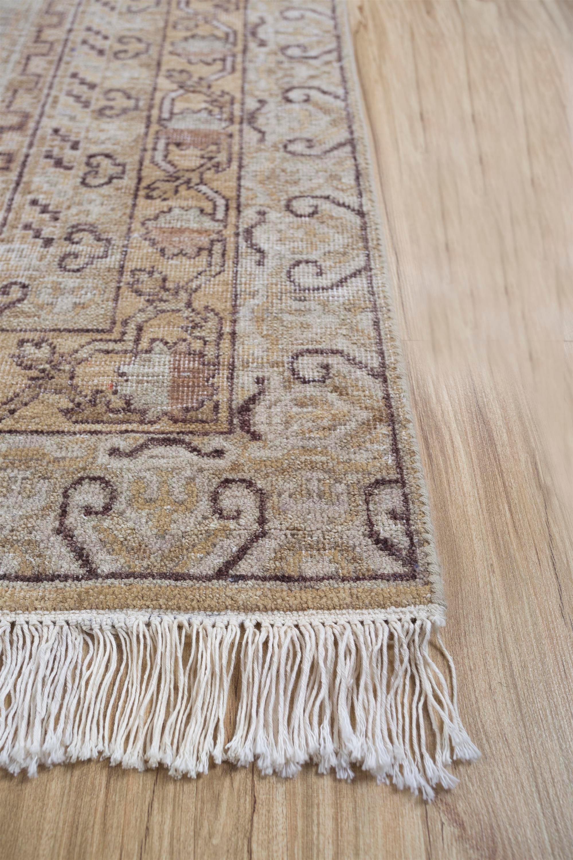 Tibetano Tappeto Gilded Serenity Soft Gold & Medium Gold 180X270 cm annodato a mano in vendita