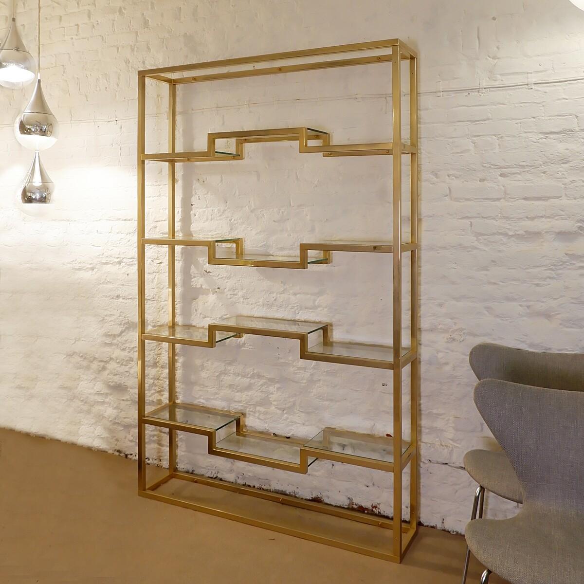 23 CT Mensole dorate di Dewulf Selection per Belgo Chrom / Dewulf Selection, anni '70
Placcato oro - Vetro
Dimensioni   D:  25 cm ( 9,84