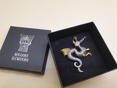 Gilded Silver 22 Karat with 24 Karat Gold Plating Brooch