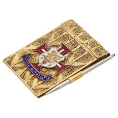 Gilded silver block holder in filigree mesh