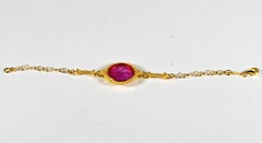 Gilded Silver Bracelet Lilac Glass Paste Winged Horse Cameo Etruscan Jewelery