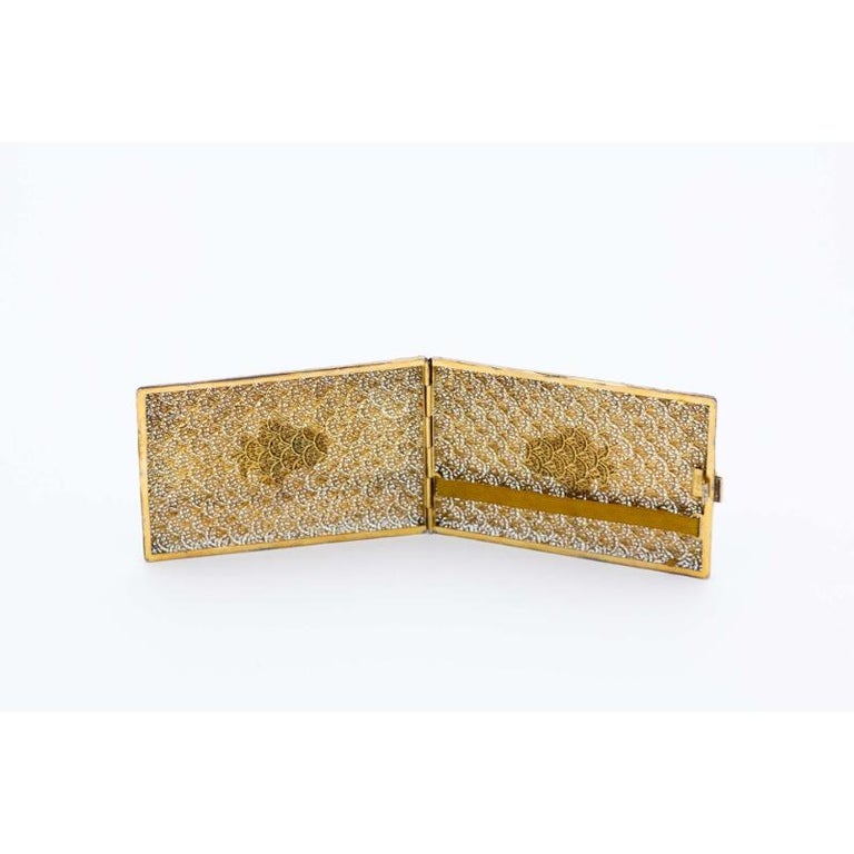 gold mesh cigarette case Antiques, Art, Vintage VINTAGE GOLD MESH CHAIN MAIL